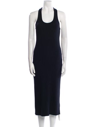 Vince Scoop Neck Midi Length Dress