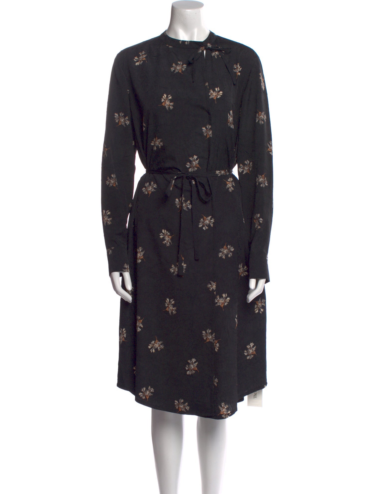 Vince Floral Print Midi Length Dress