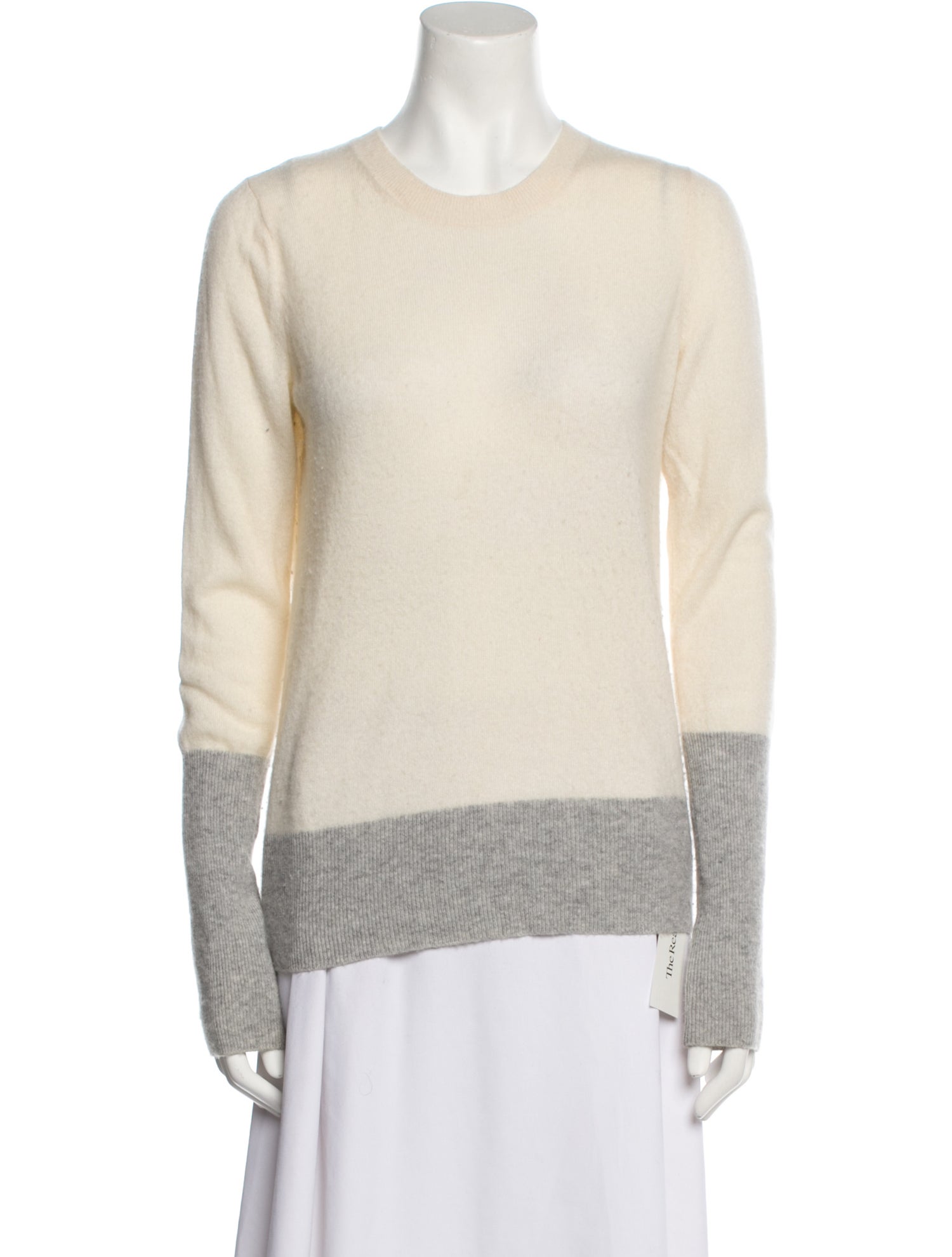 Vince Cashmere Colorblock Pattern Sweater