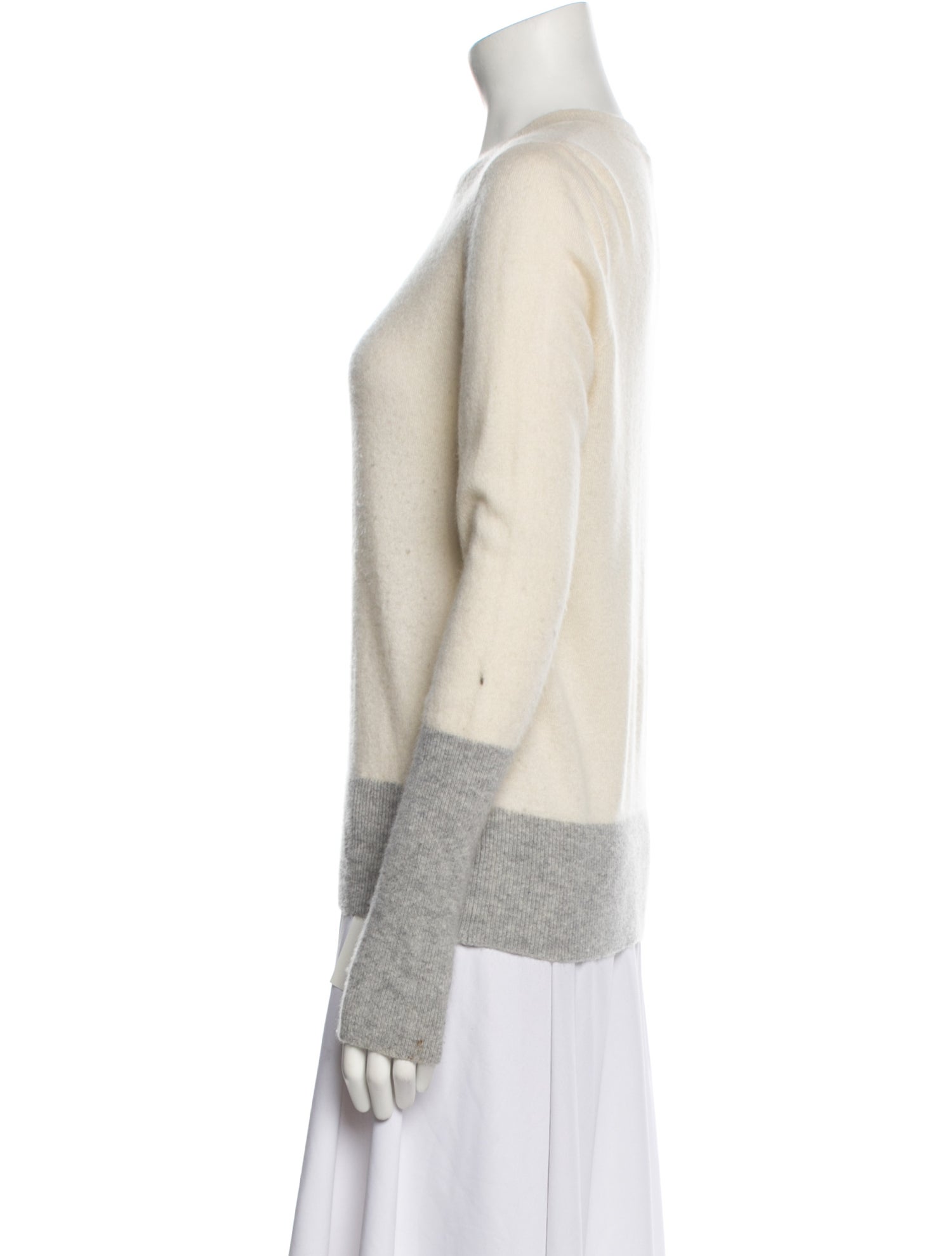 Vince Cashmere Colorblock Pattern Sweater