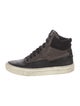 Vince Leather Colorblock Pattern Sneakers