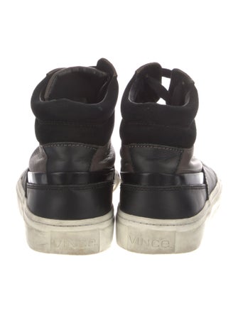 Vince Leather Colorblock Pattern Sneakers