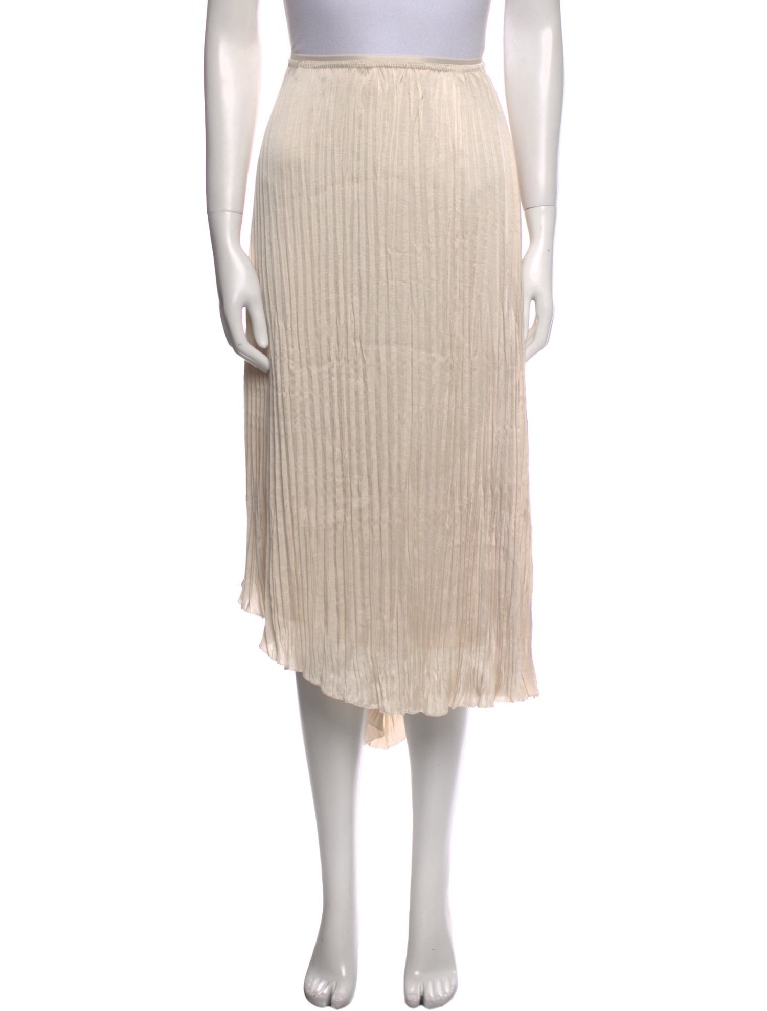 Vince Pleated Accents Midi Length Skirt