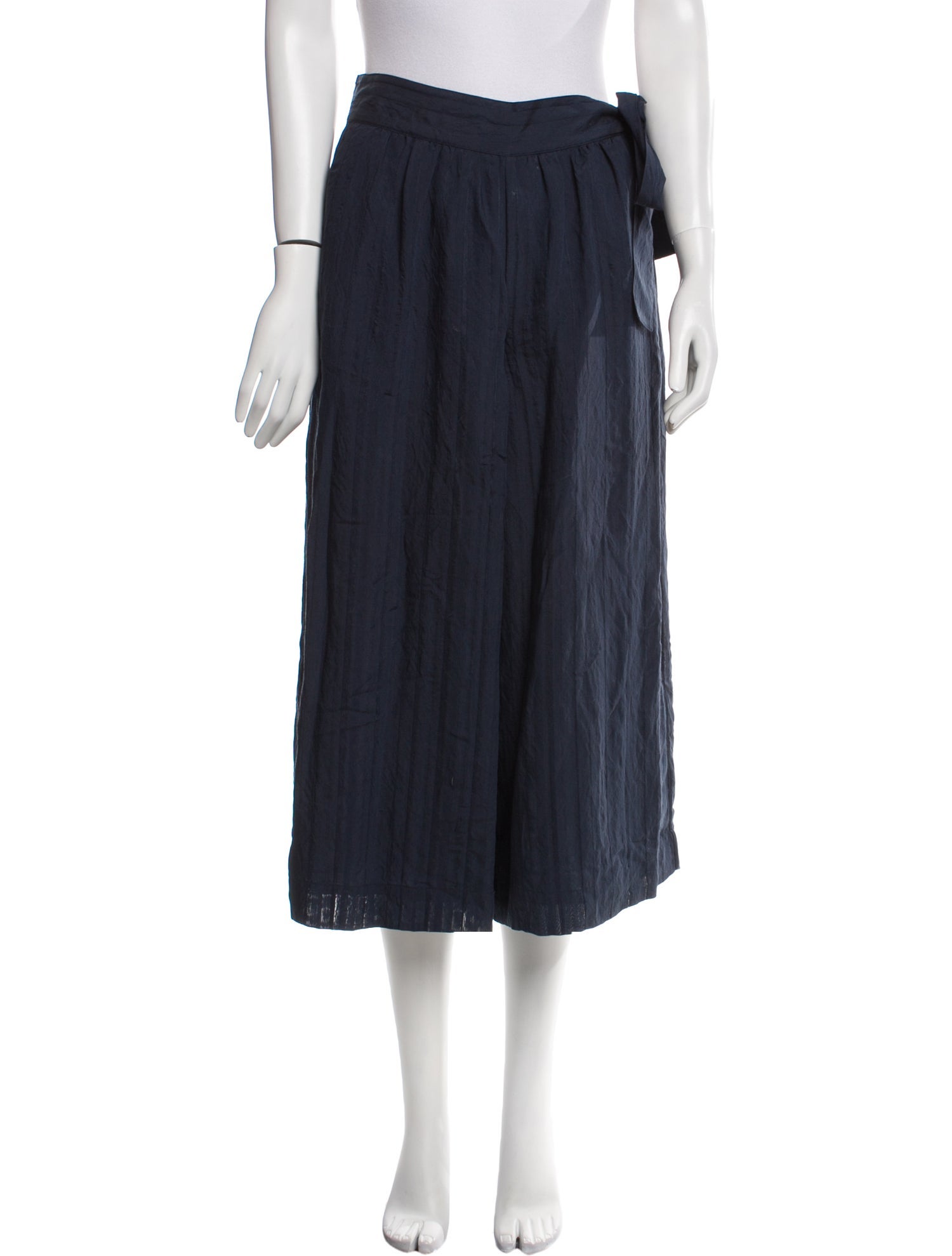 Vince Pleated Accents Midi Length Skirt