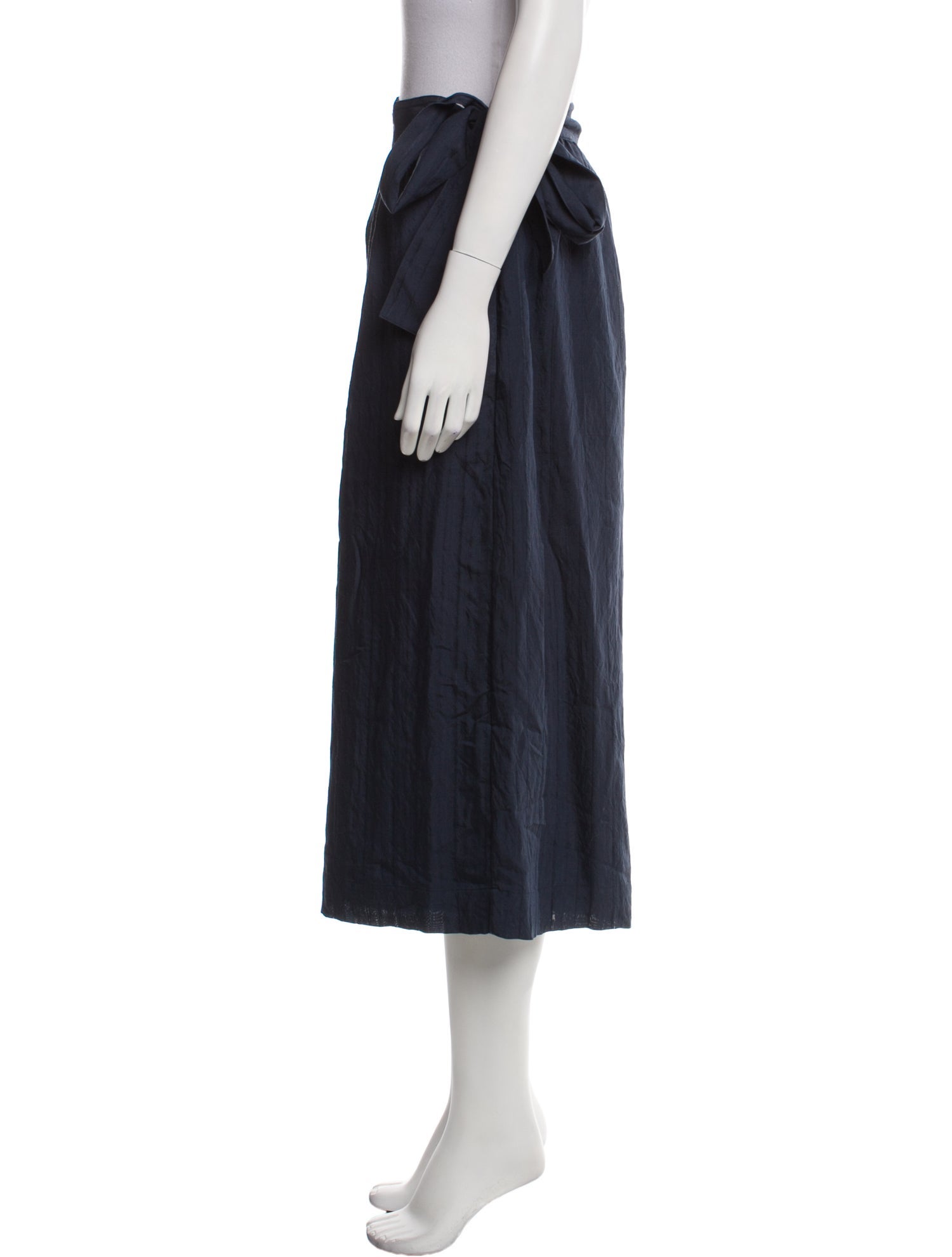 Vince Pleated Accents Midi Length Skirt