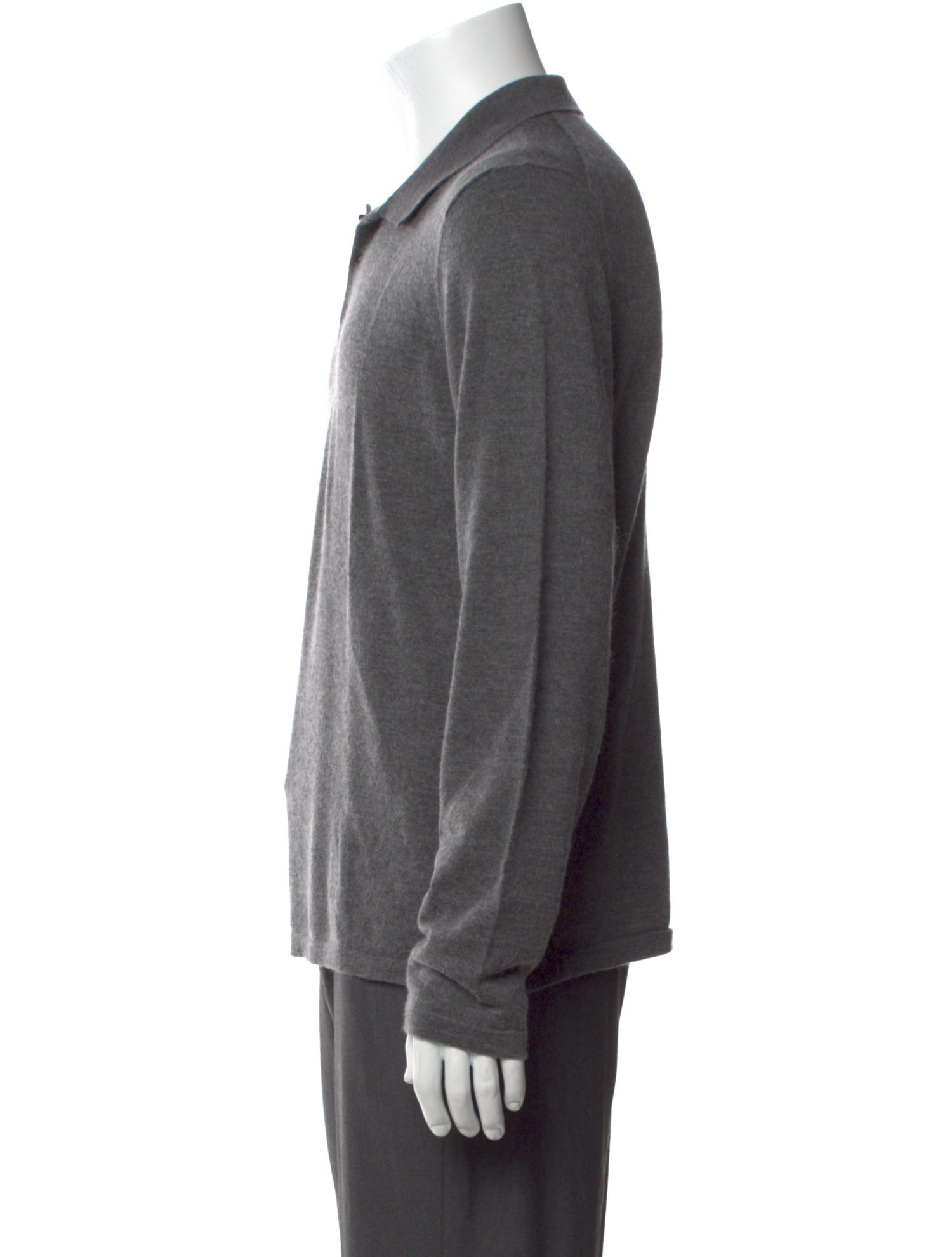 Vince Wool Collar Polo Sweater