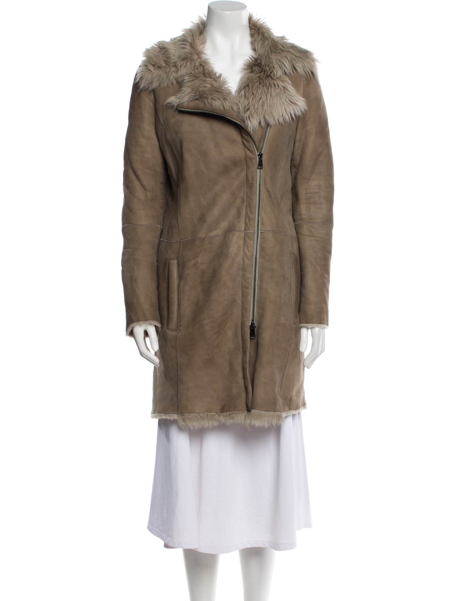 Vince Shearling Faux Fur Coat