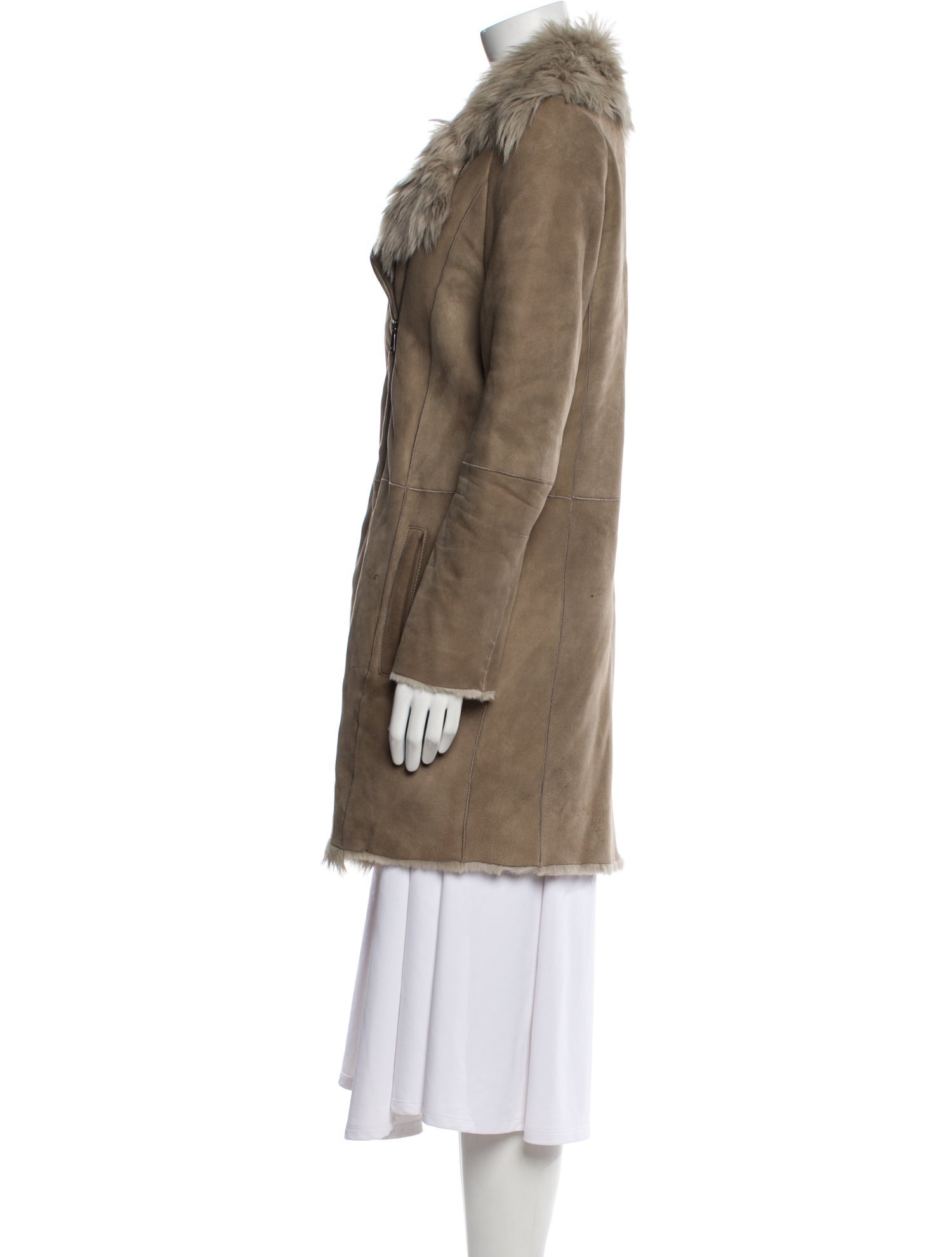 Vince Shearling Faux Fur Coat