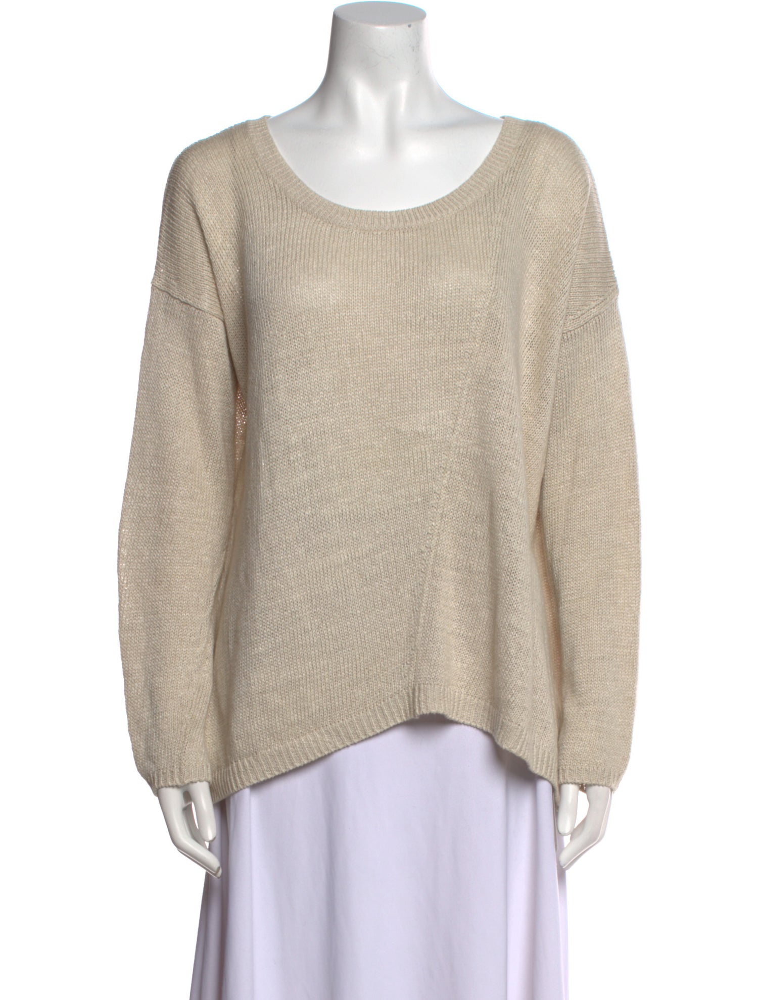 Vince Linen Scoop Neck Sweater