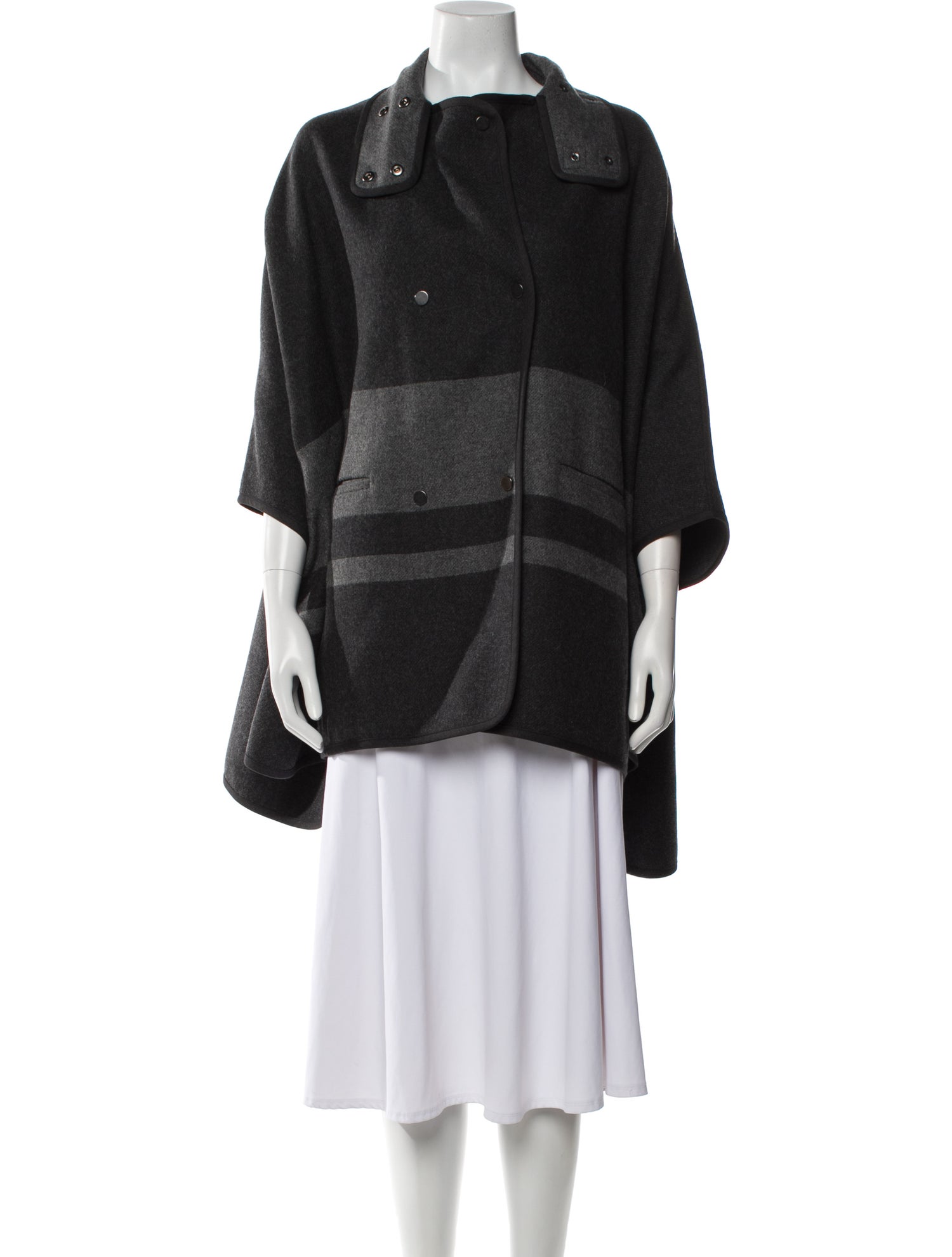 Vince Wool Striped Coat