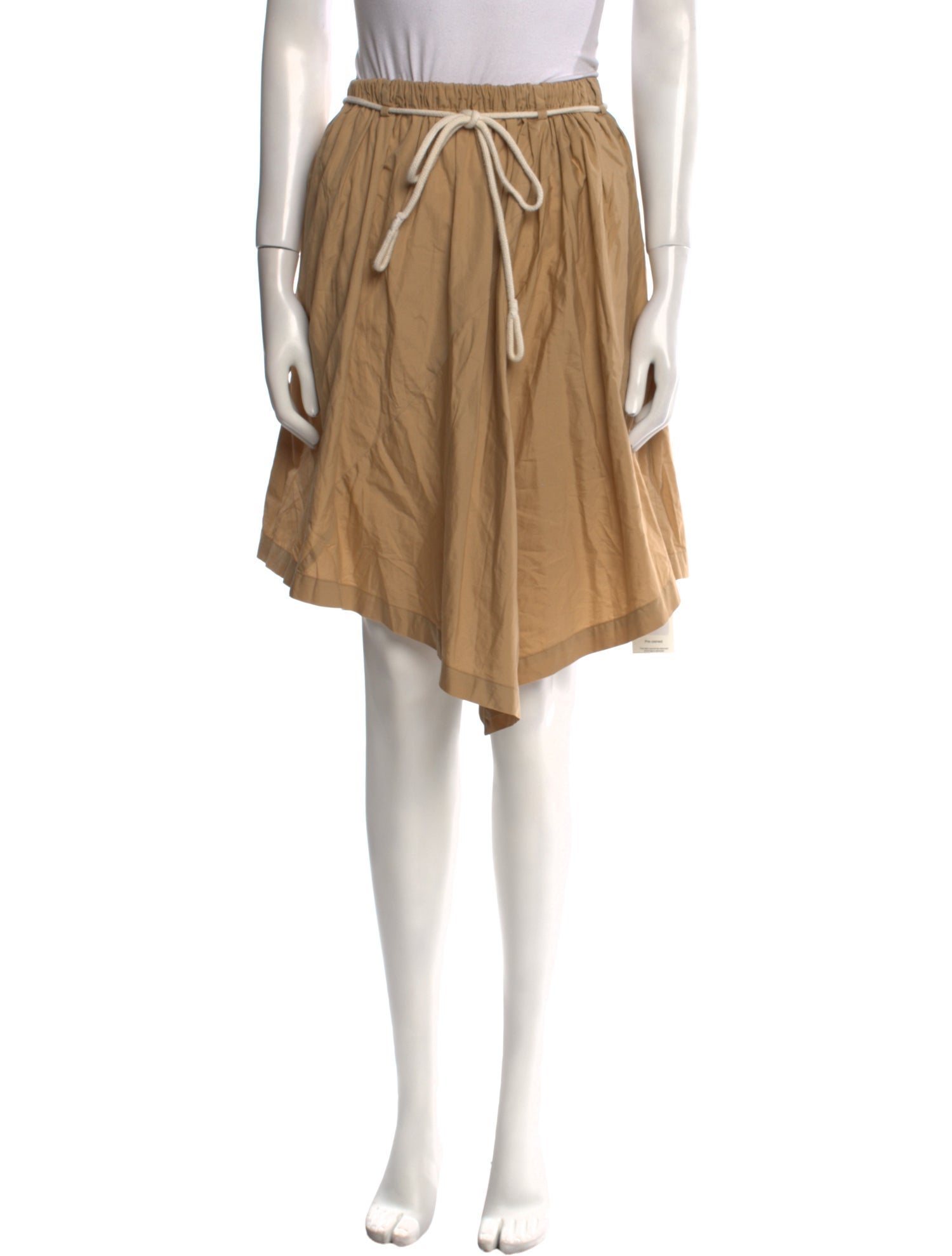 Vince Pleated Accents Knee-Length Skirt