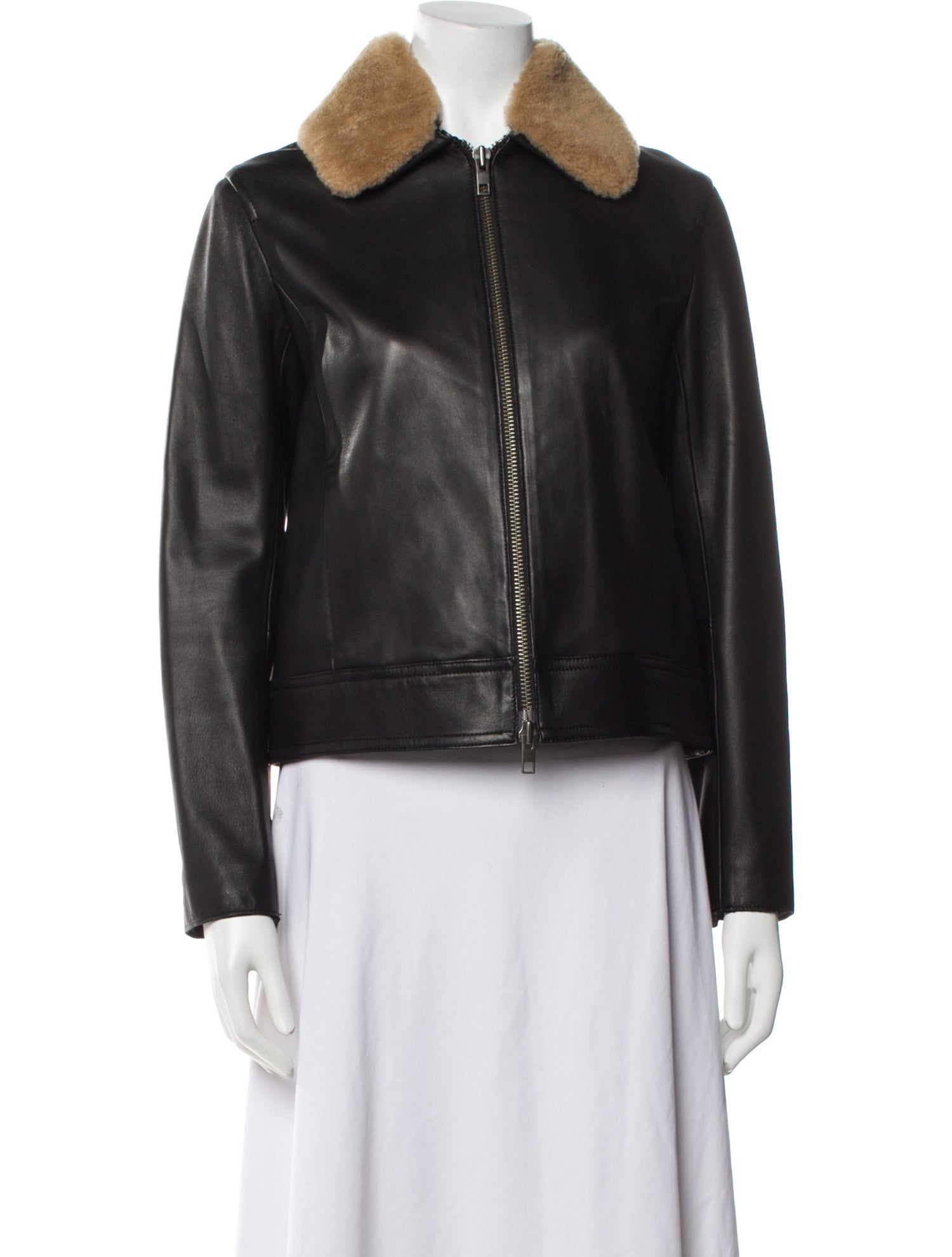 Vince Leather Fur Jacket