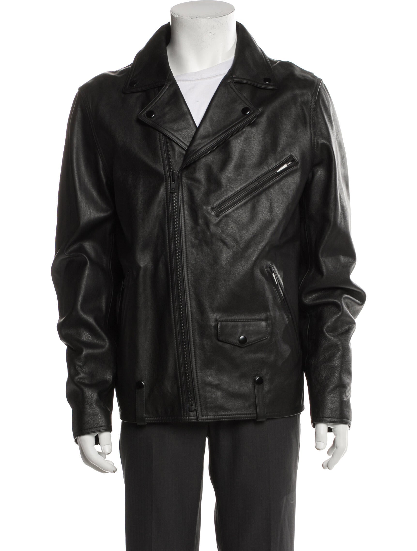 Vince Calf Leather Moto Jacket