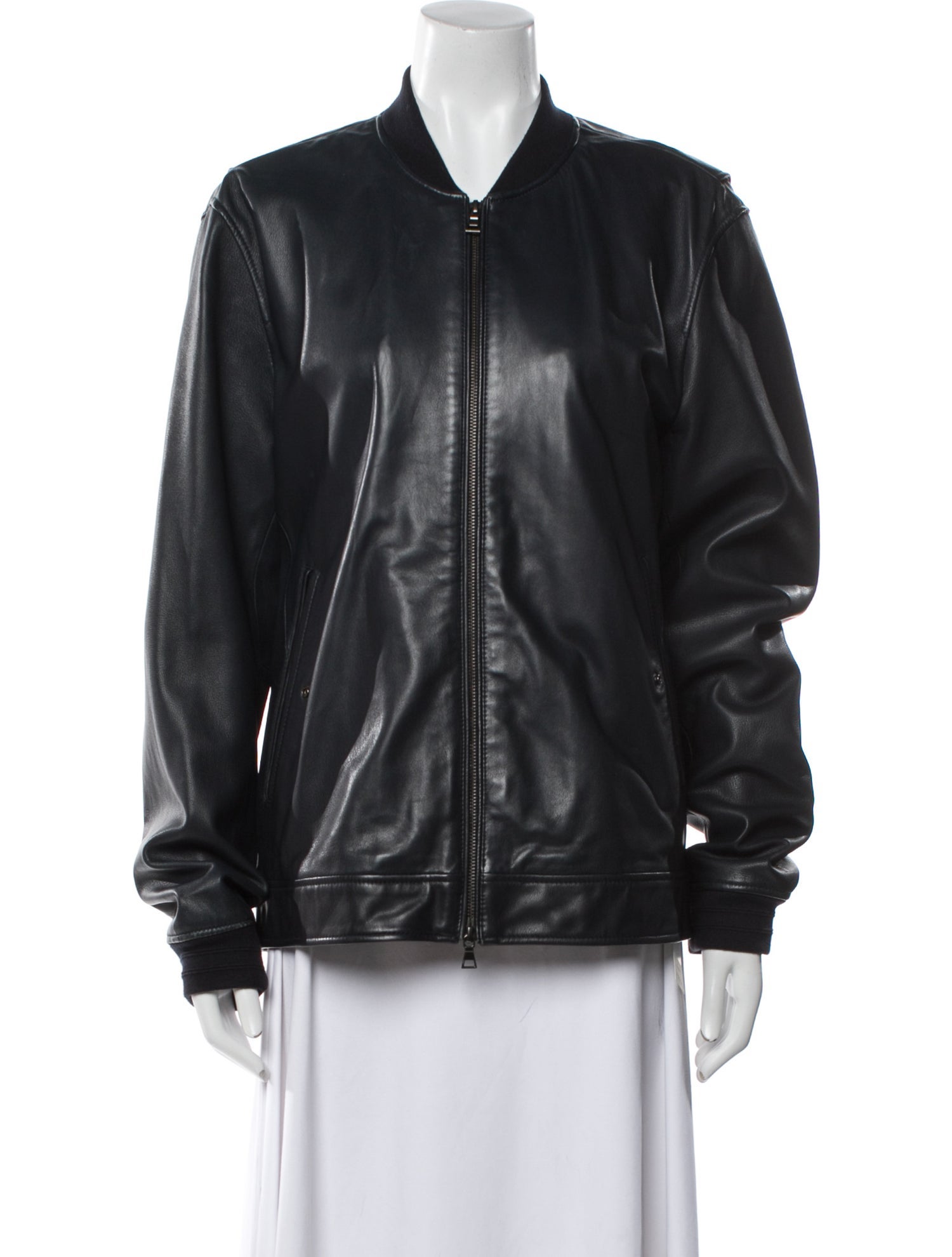 Vince Leather Bomber Jacket