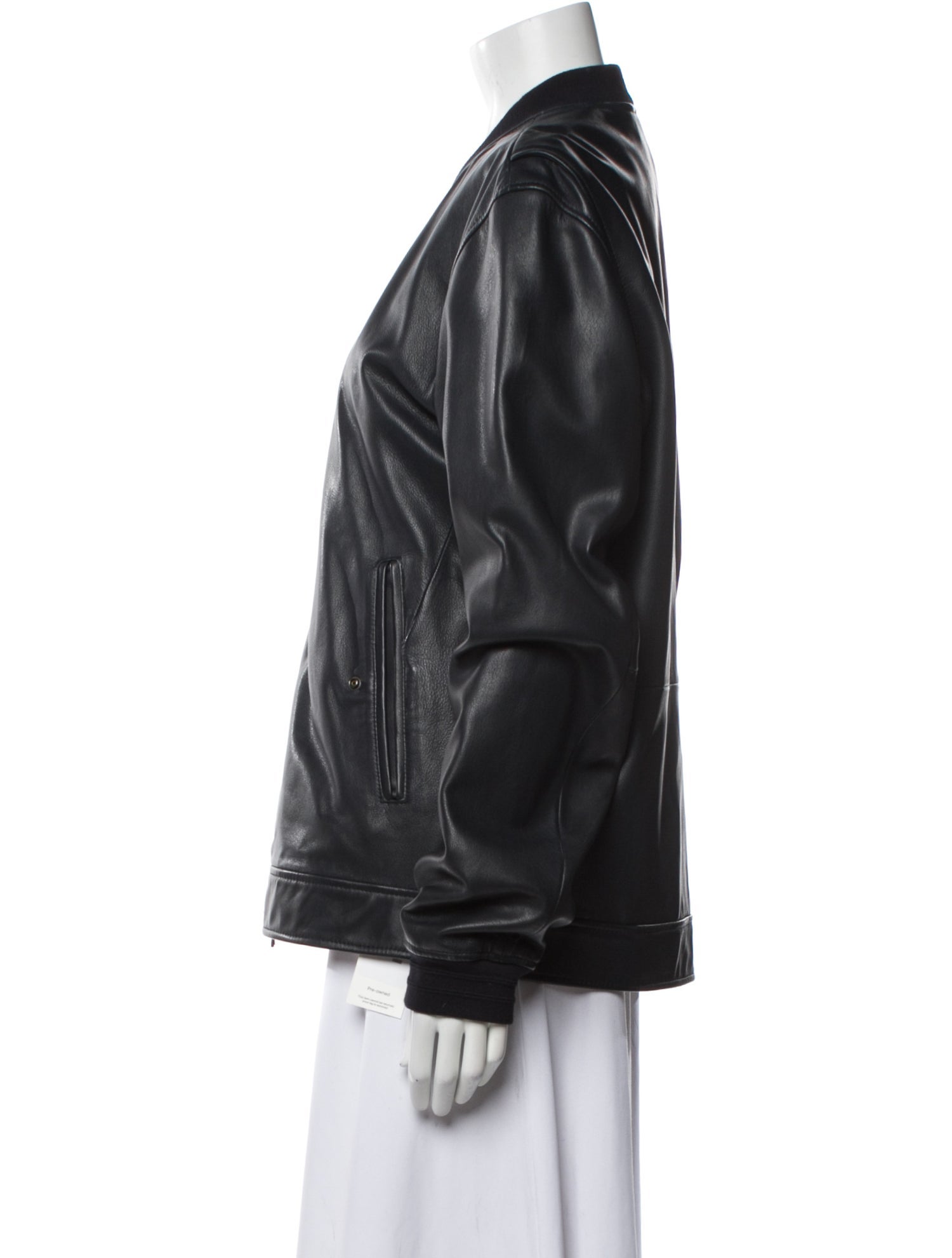 Vince Leather Bomber Jacket