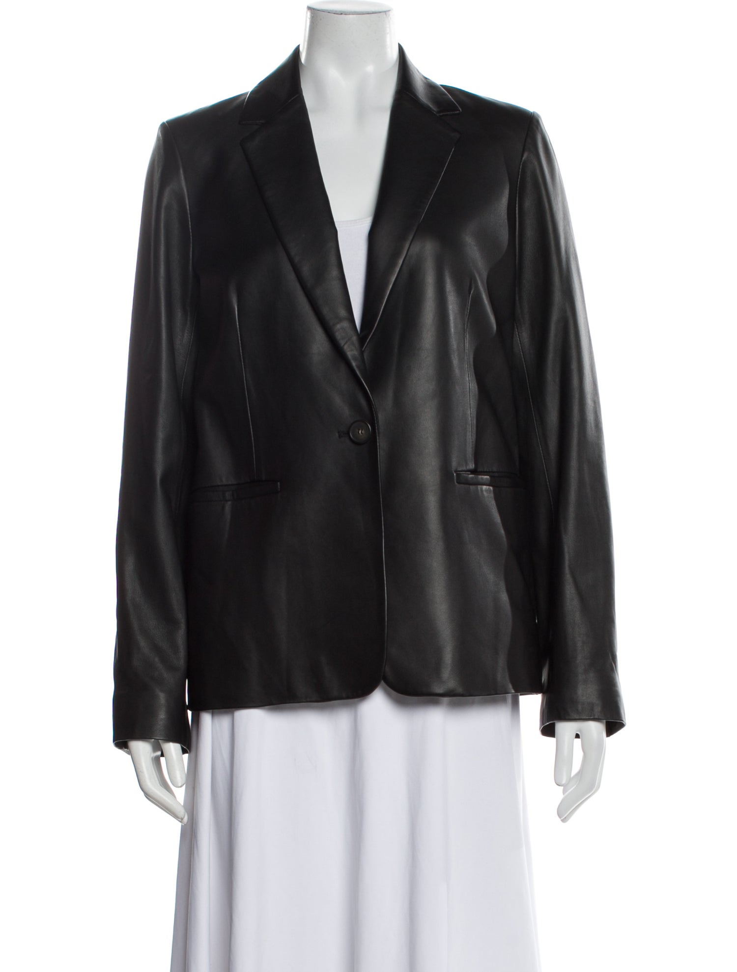 Vince Lamb Leather Blazer