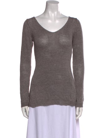 Vince Linen Scoop Neck Sweater