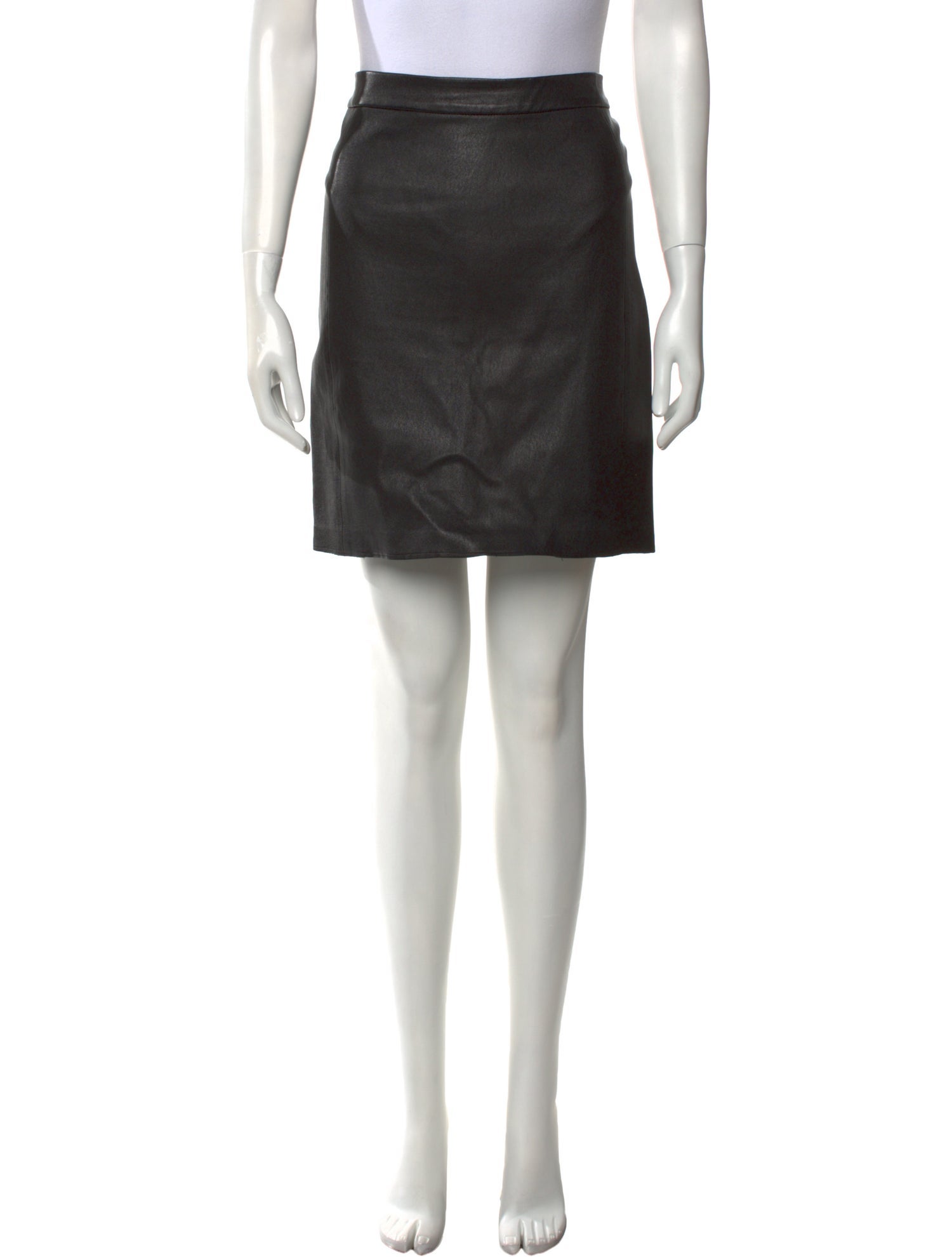 Vince Leather Mini Skirt