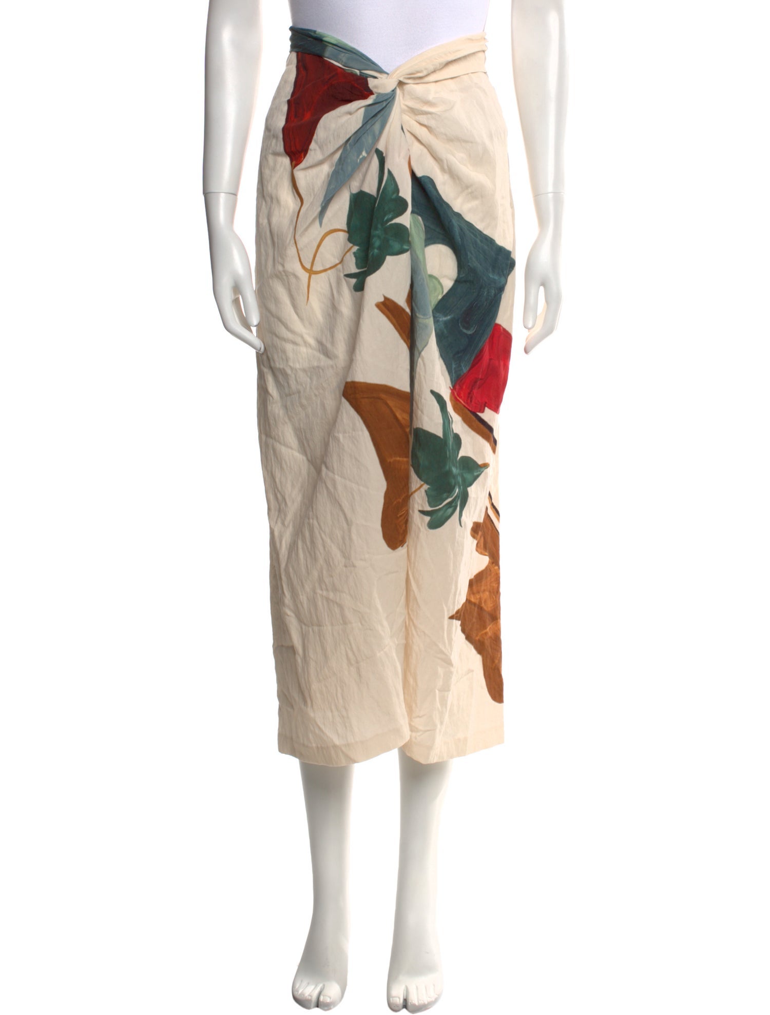 Vince Graphic Print Midi Length Skirt