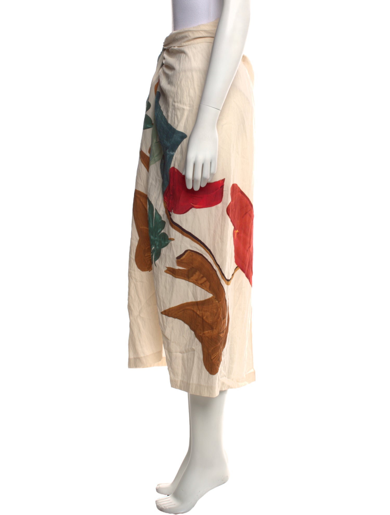 Vince Graphic Print Midi Length Skirt