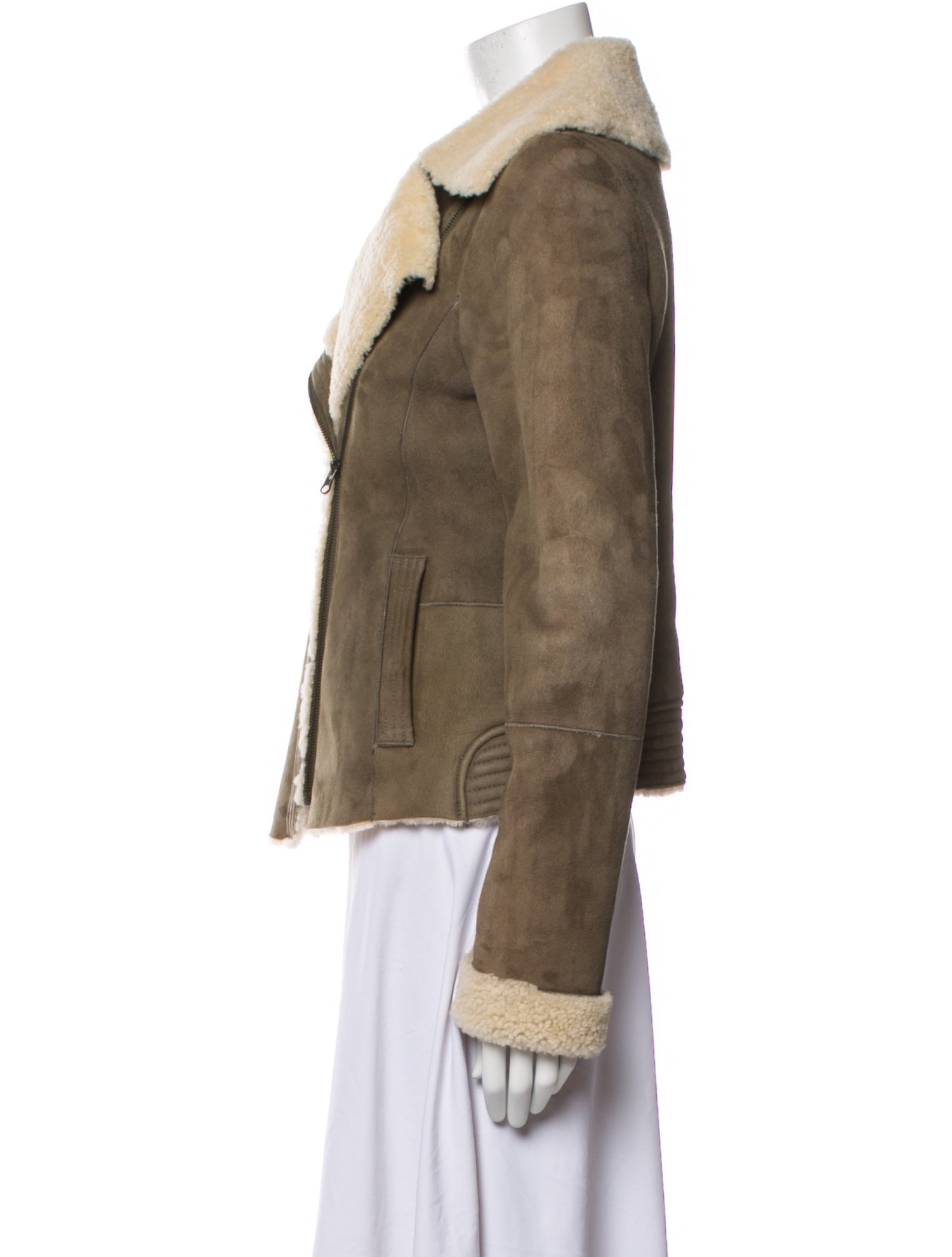 Vince Merino Wool Faux Fur Coat