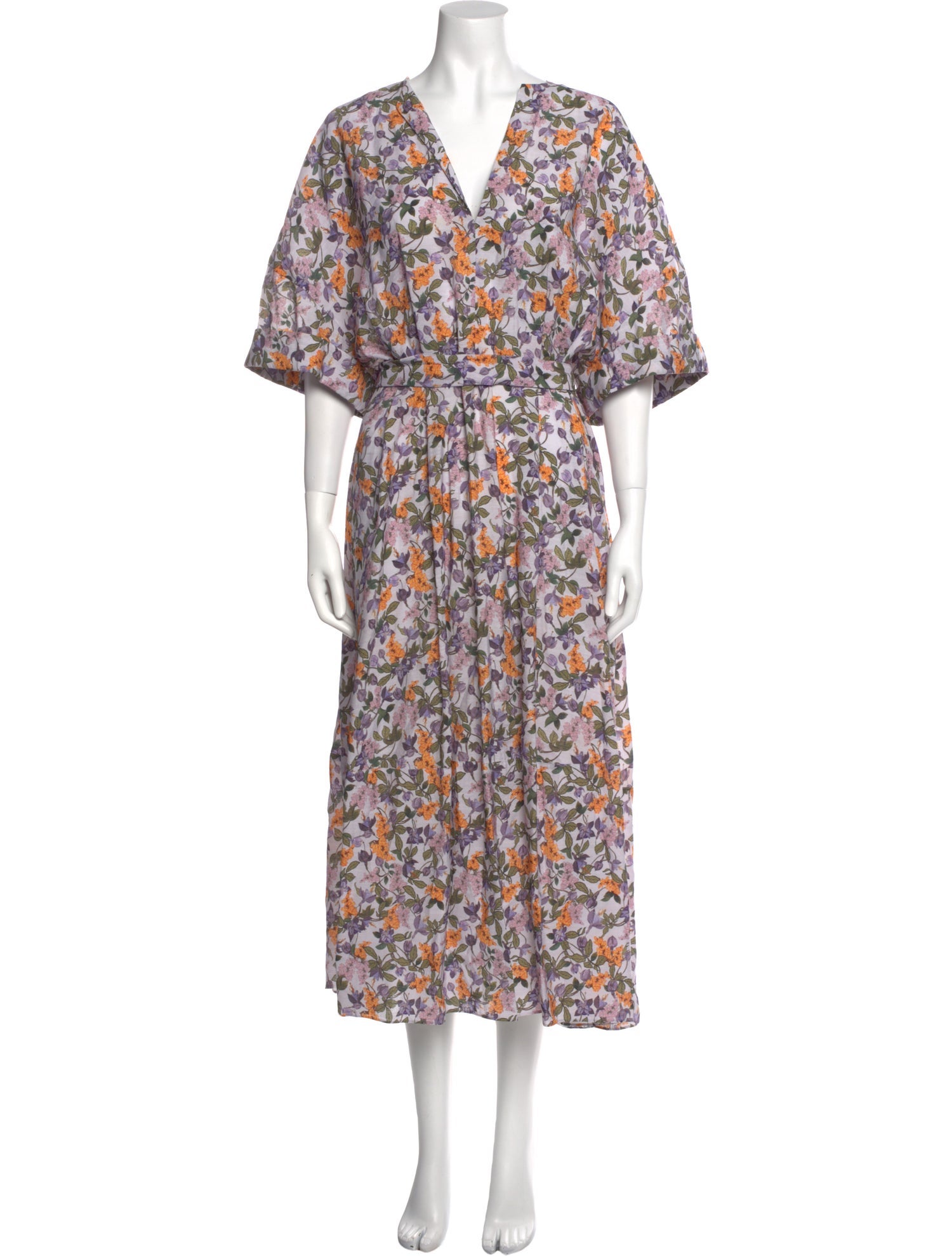 Vince Floral Print Long Dress