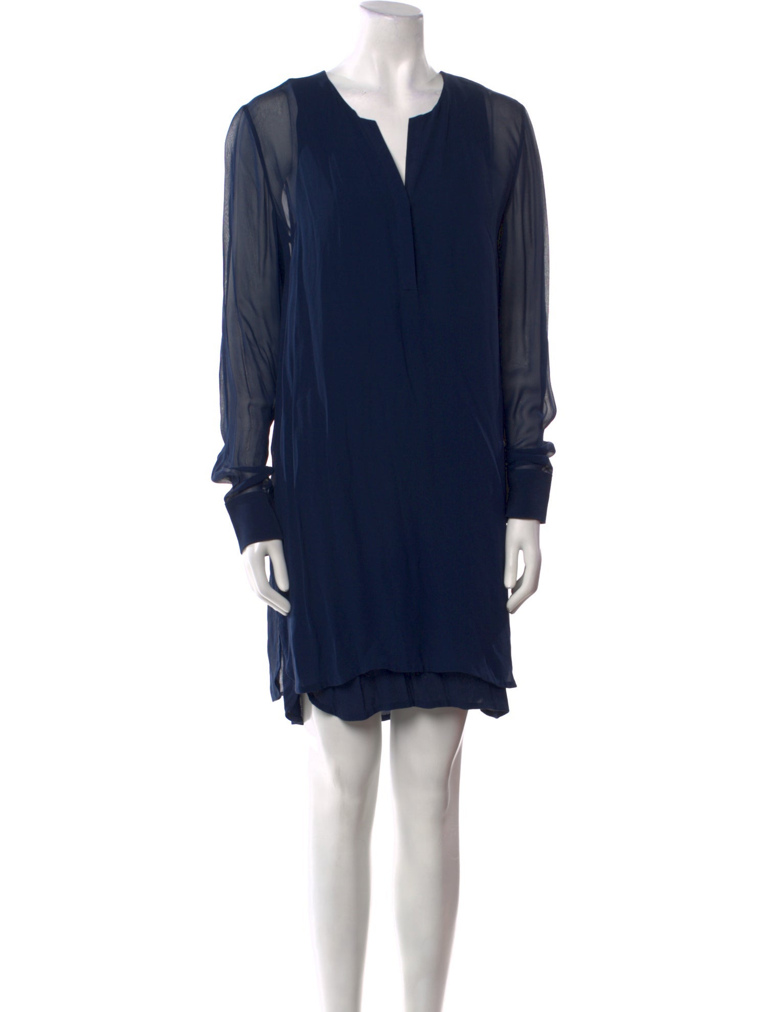 Vince V-Neck Knee-Length Dress