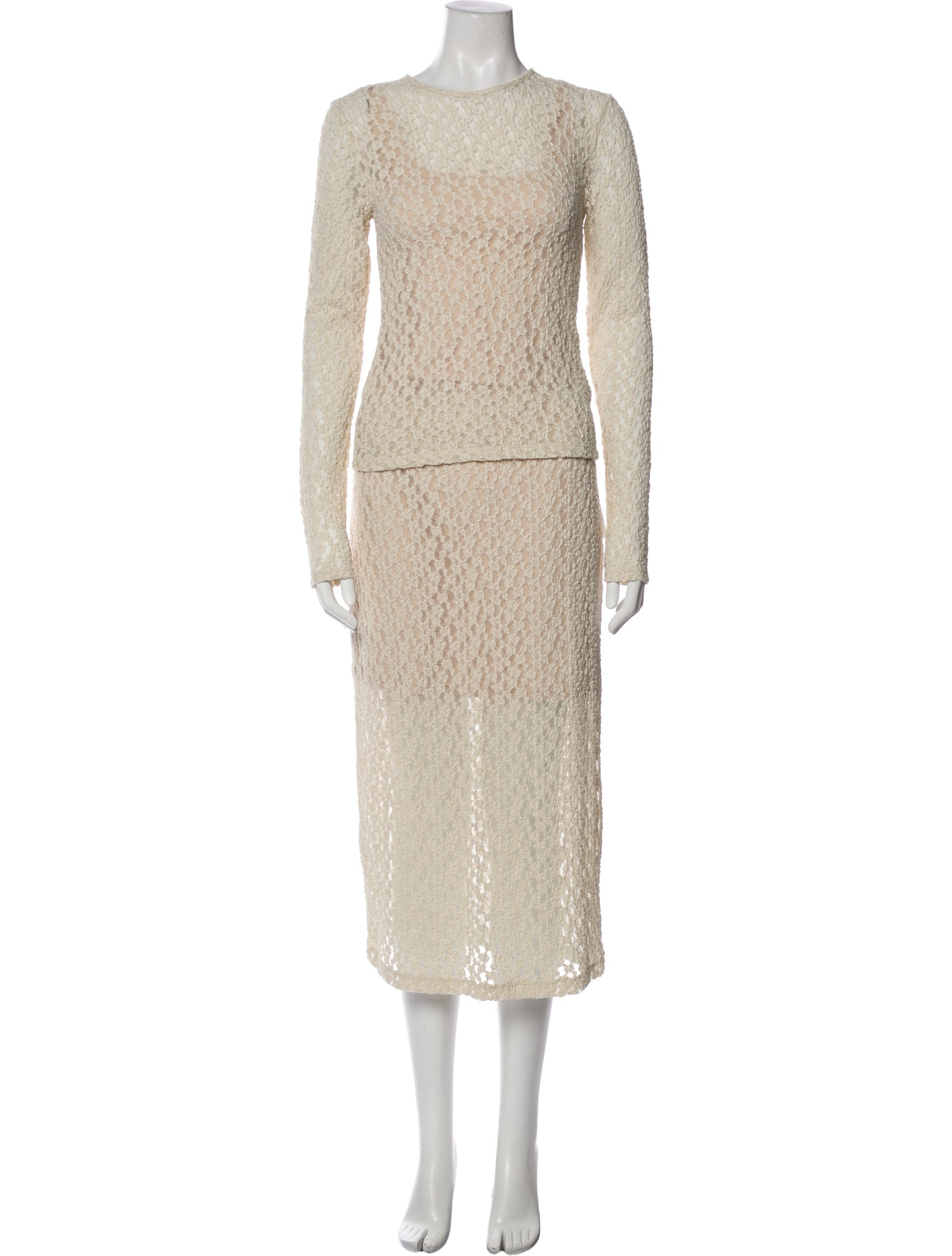 Vince Nylon Lace Pattern Skirt Set