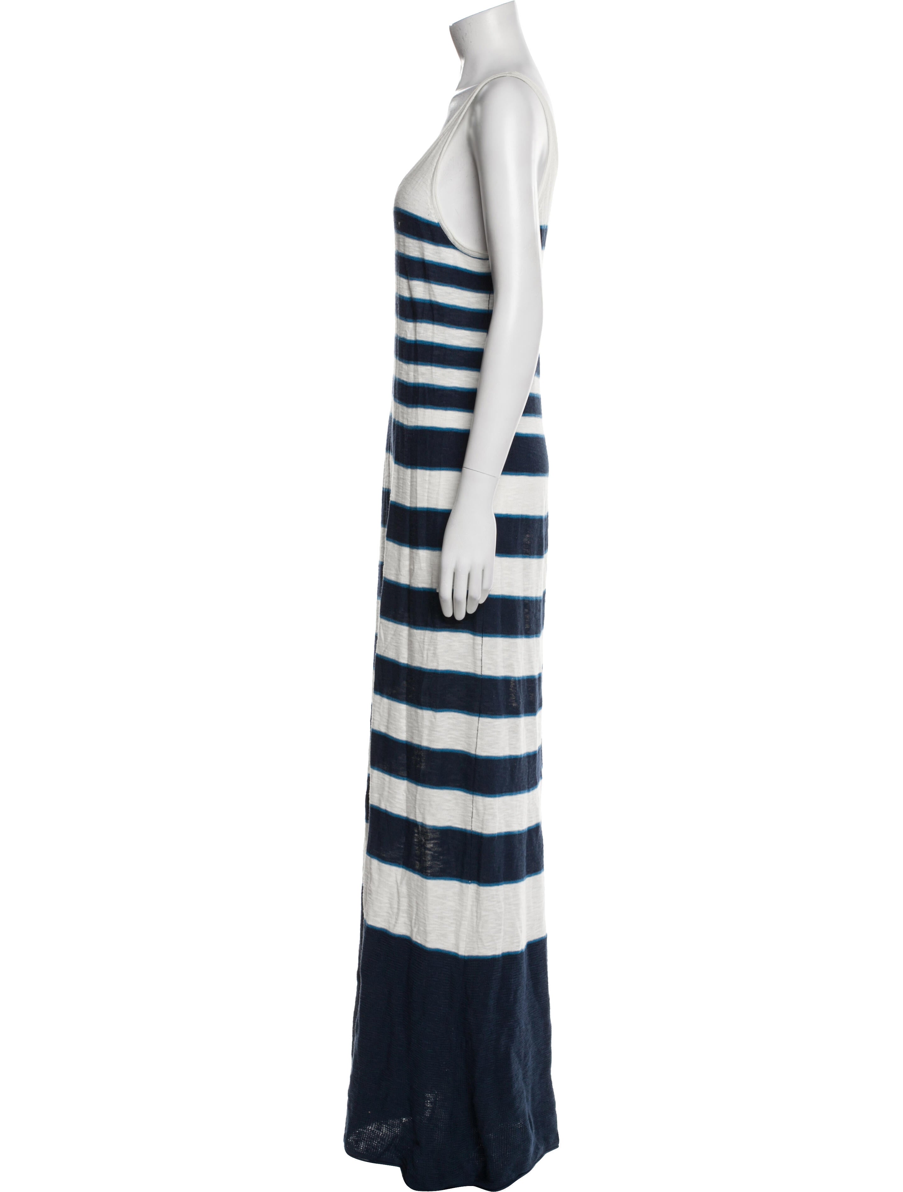 Vince Striped Midi Length Dress
