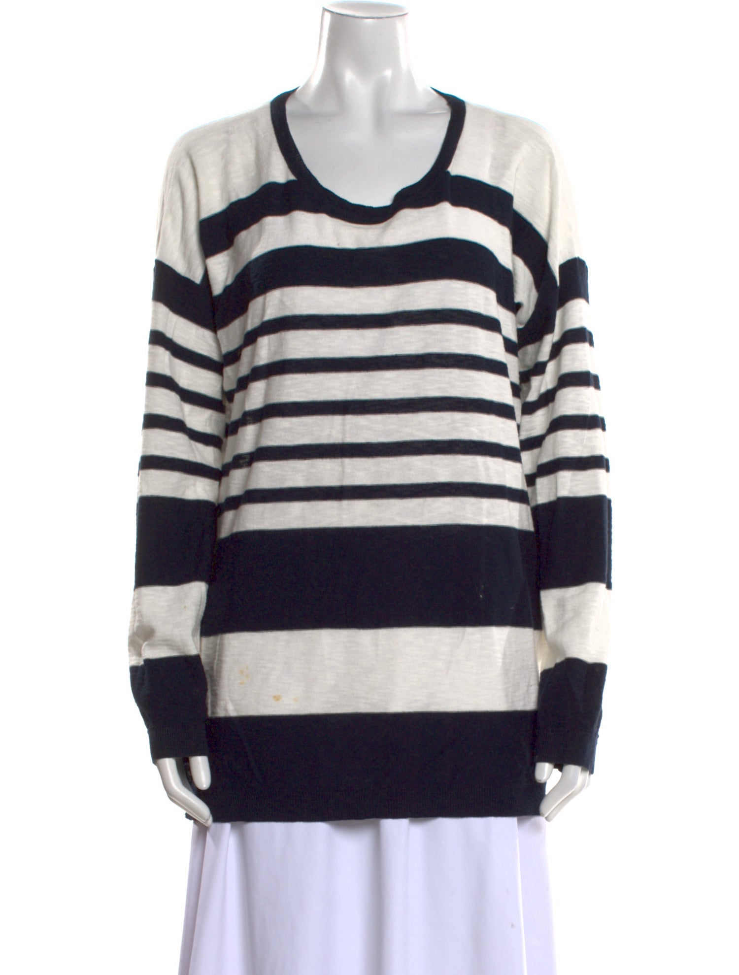Vince Striped Scoop Neck Sweater