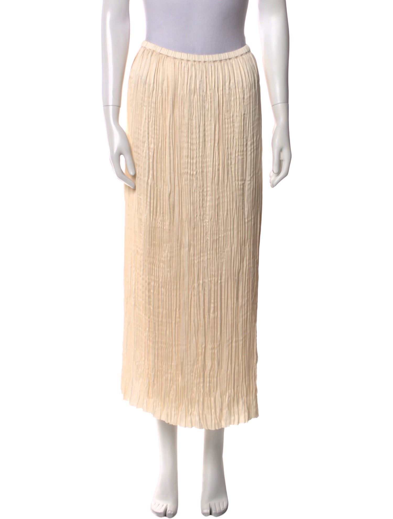 Vince Pleated Accents Midi Length Skirt