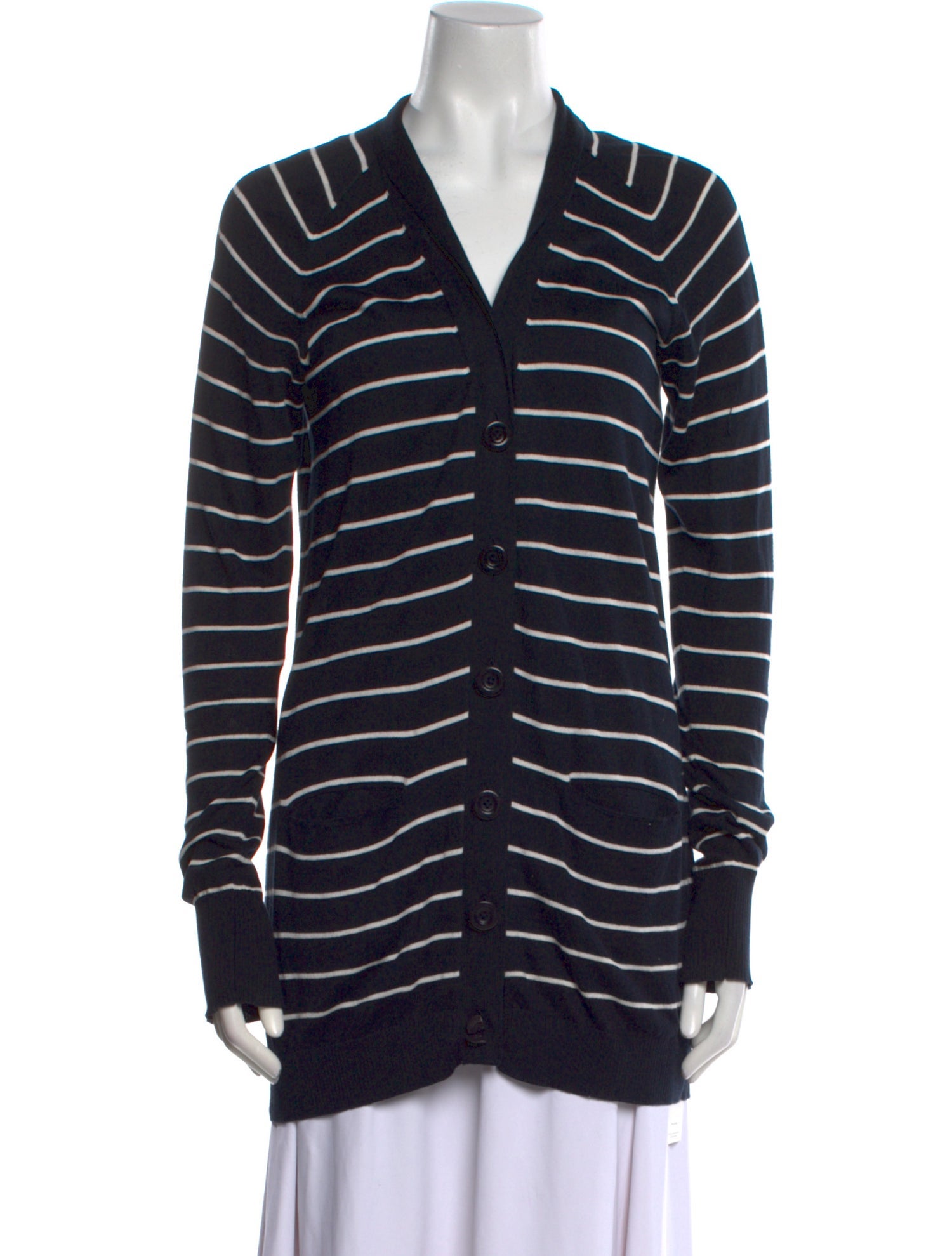 Vince Striped V-Neck Sweater