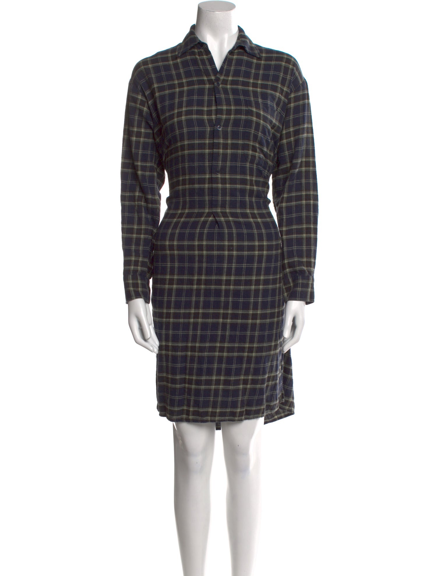 Vince Plaid Print Mini Dress