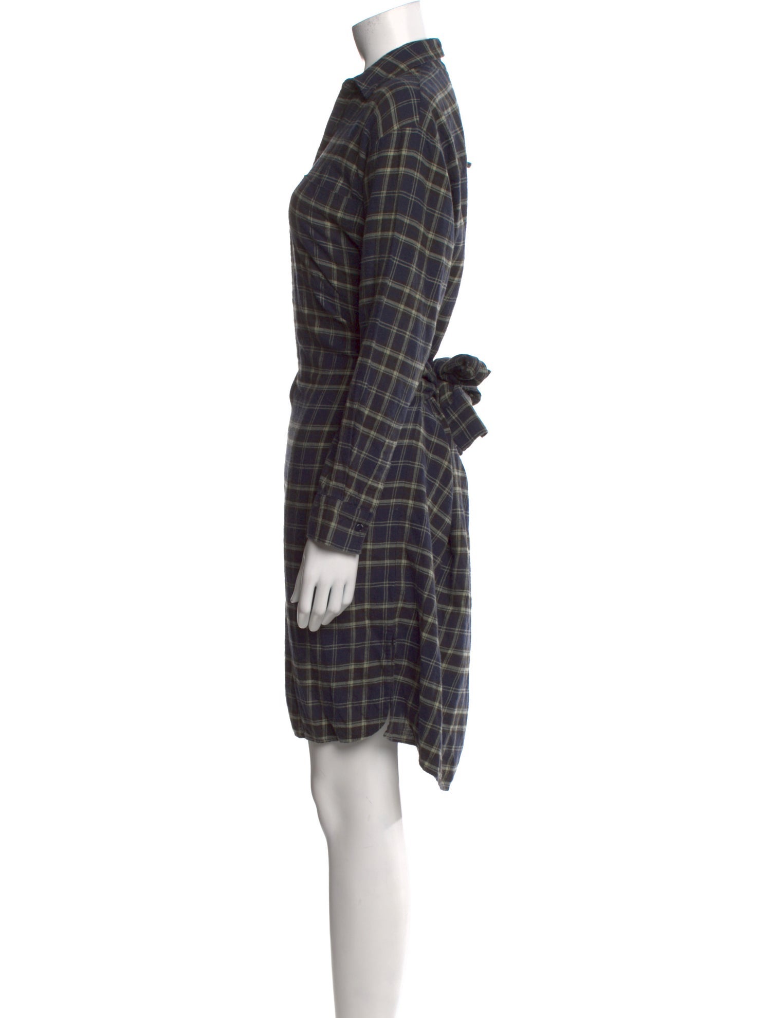 Vince Plaid Print Mini Dress