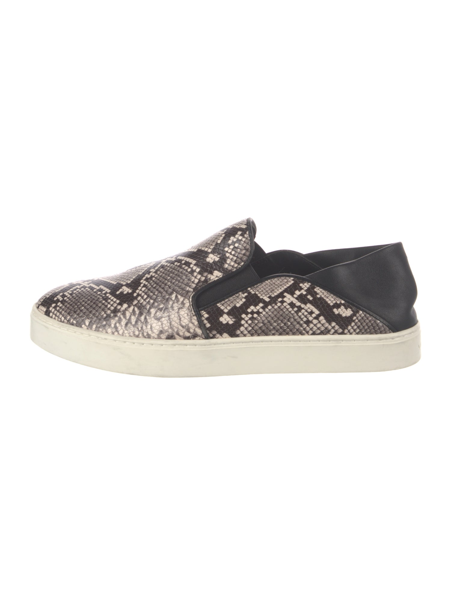 Vince Leather Animal Print Sneakers
