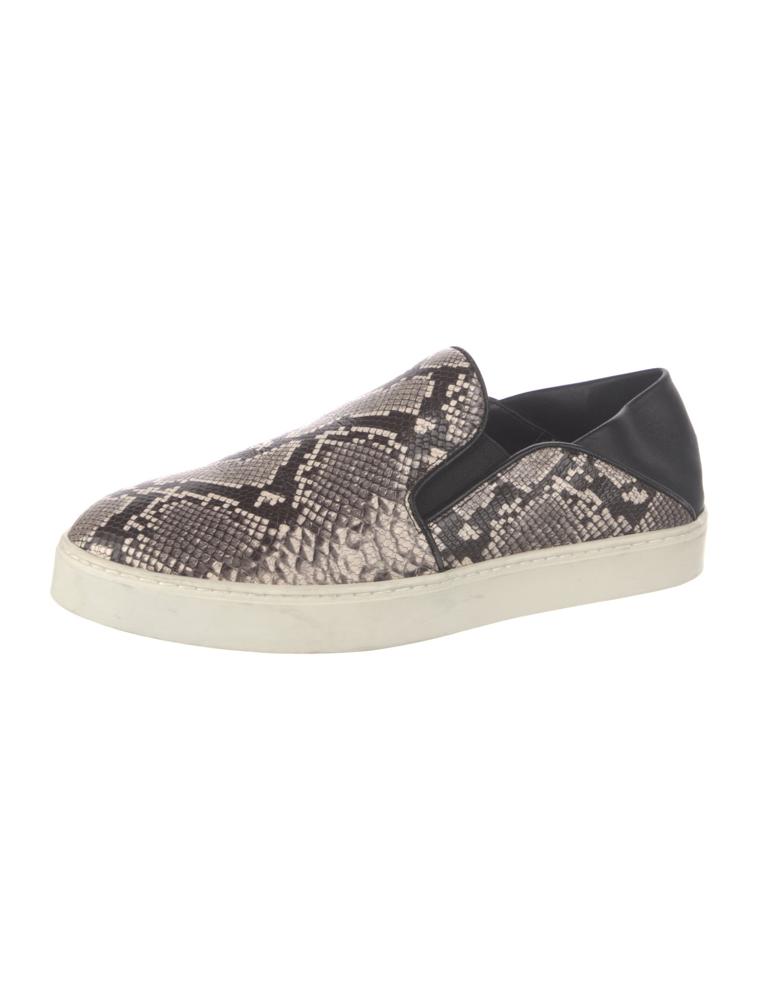 Vince Leather Animal Print Sneakers