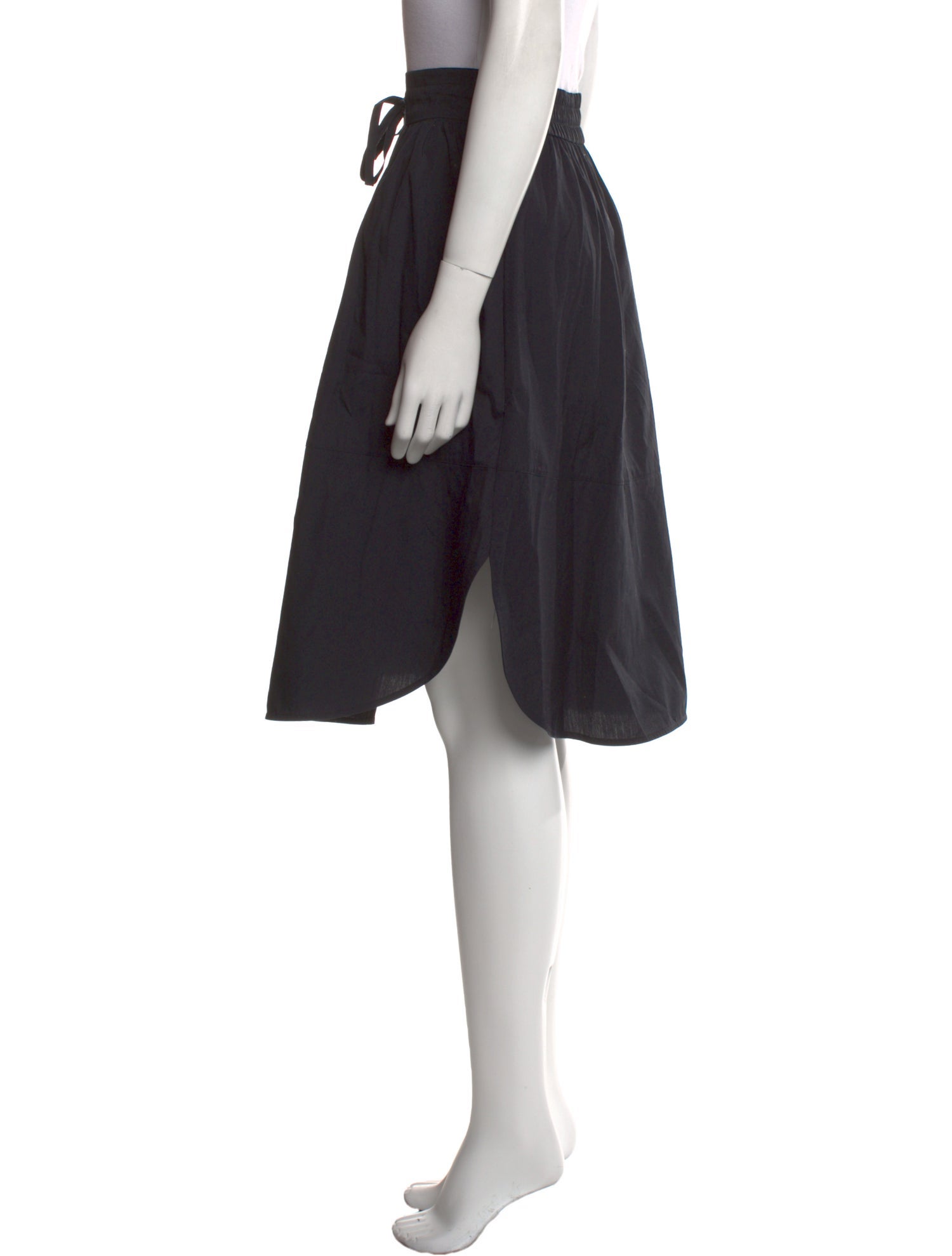 Vince Pleated Accents Knee-Length Skirt