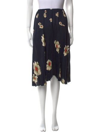Vince Floral Print Knee-Length Skirt