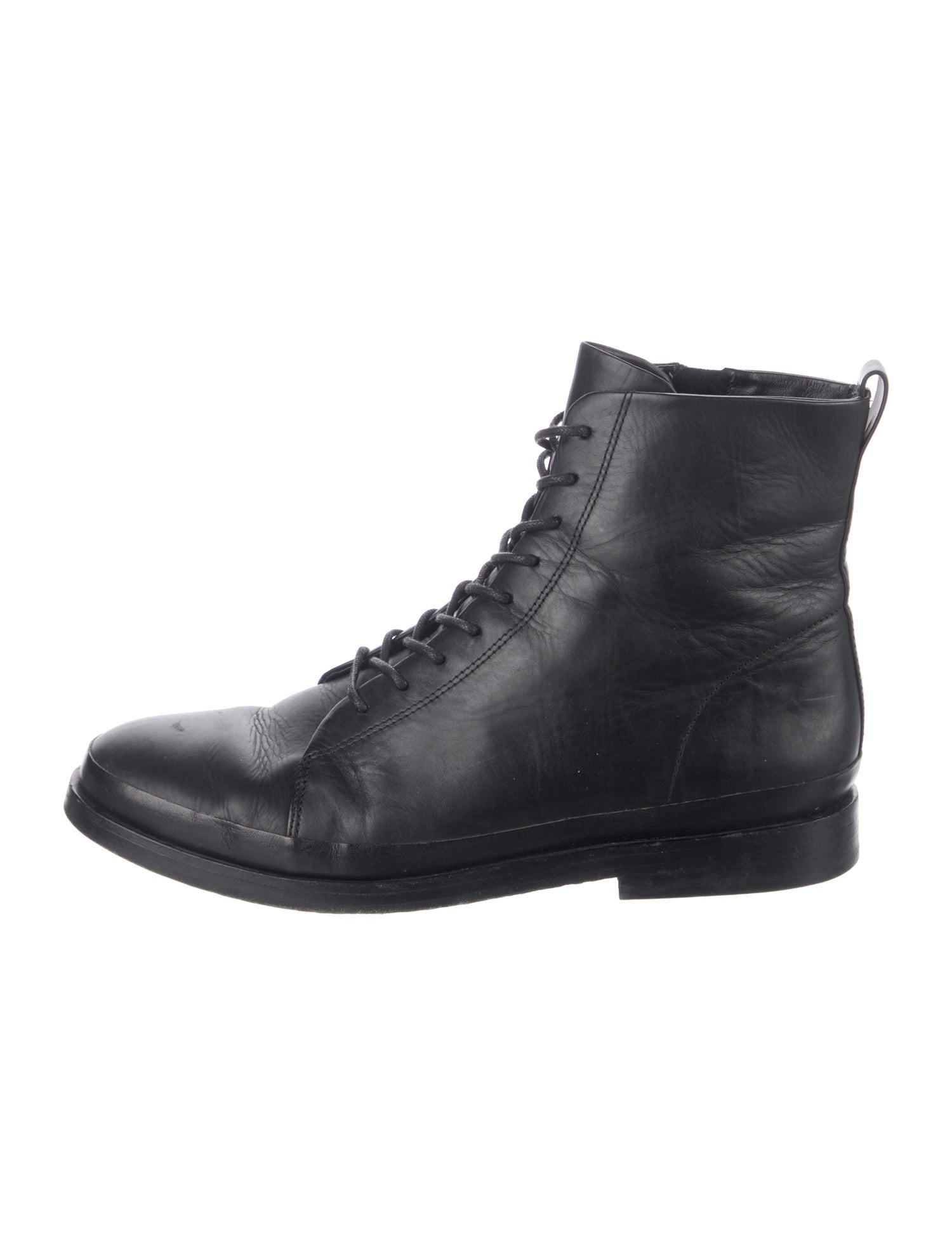 Vince Leather Combat Boots