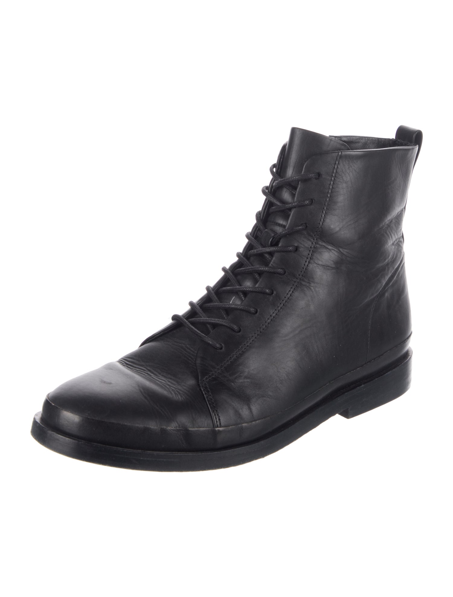 Vince Leather Combat Boots