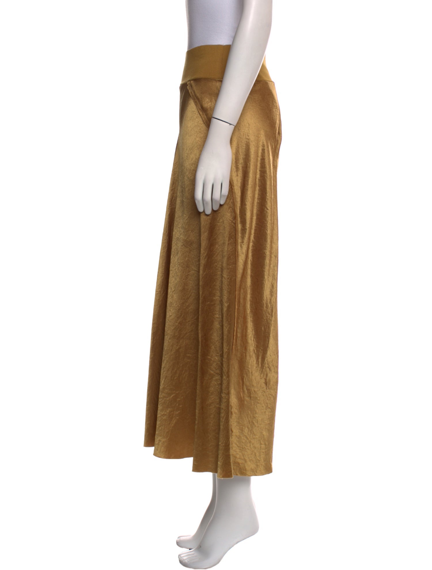 Vince Raw-Edge Trim Midi Length Skirt