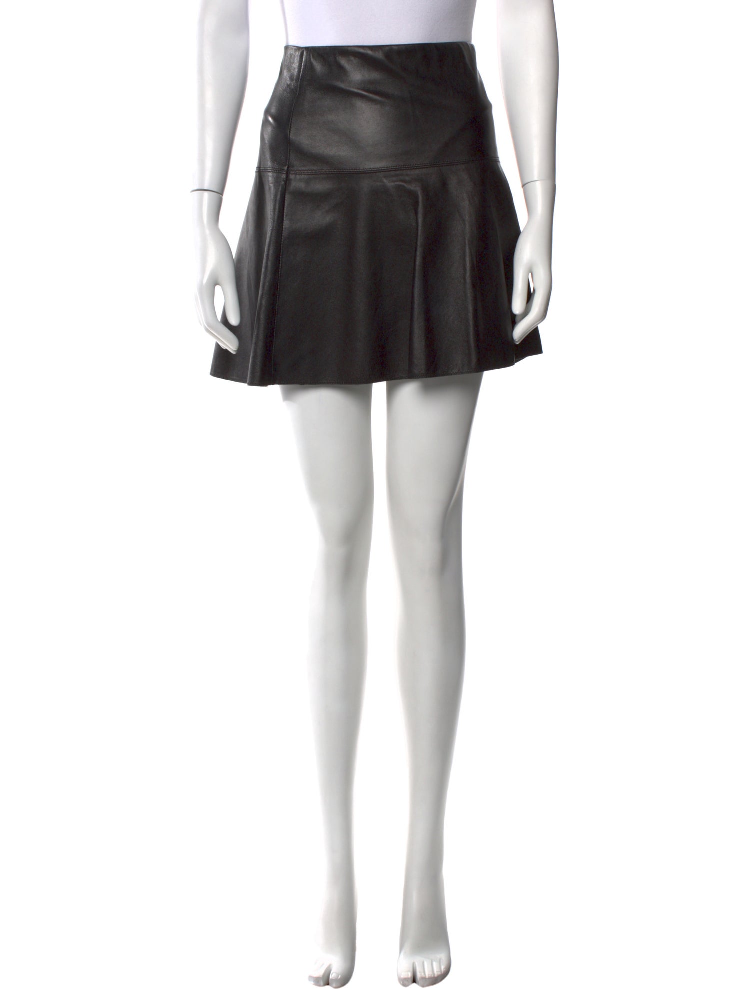 Vince Leather Mini Skirt