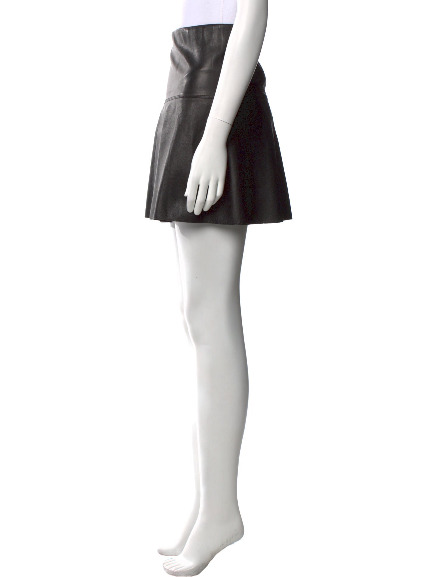 Vince Leather Mini Skirt