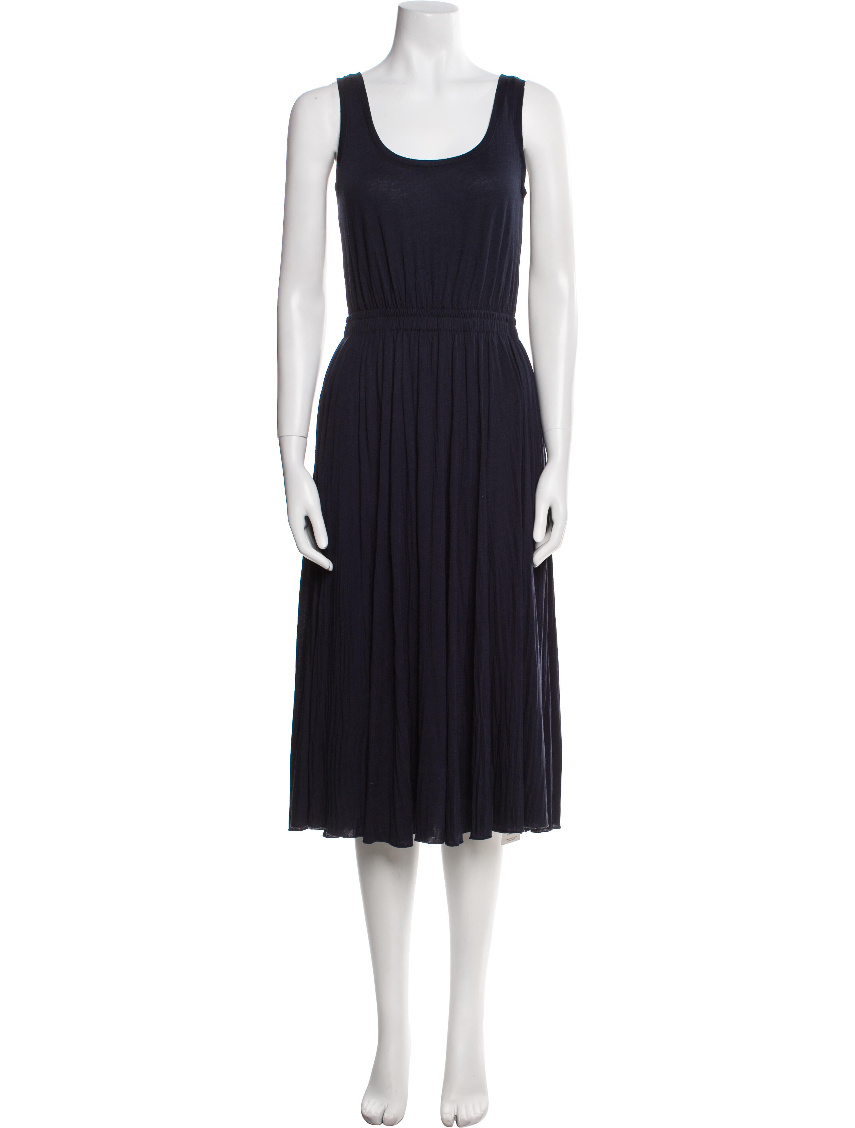 Vince Scoop Neck Midi Length Dress