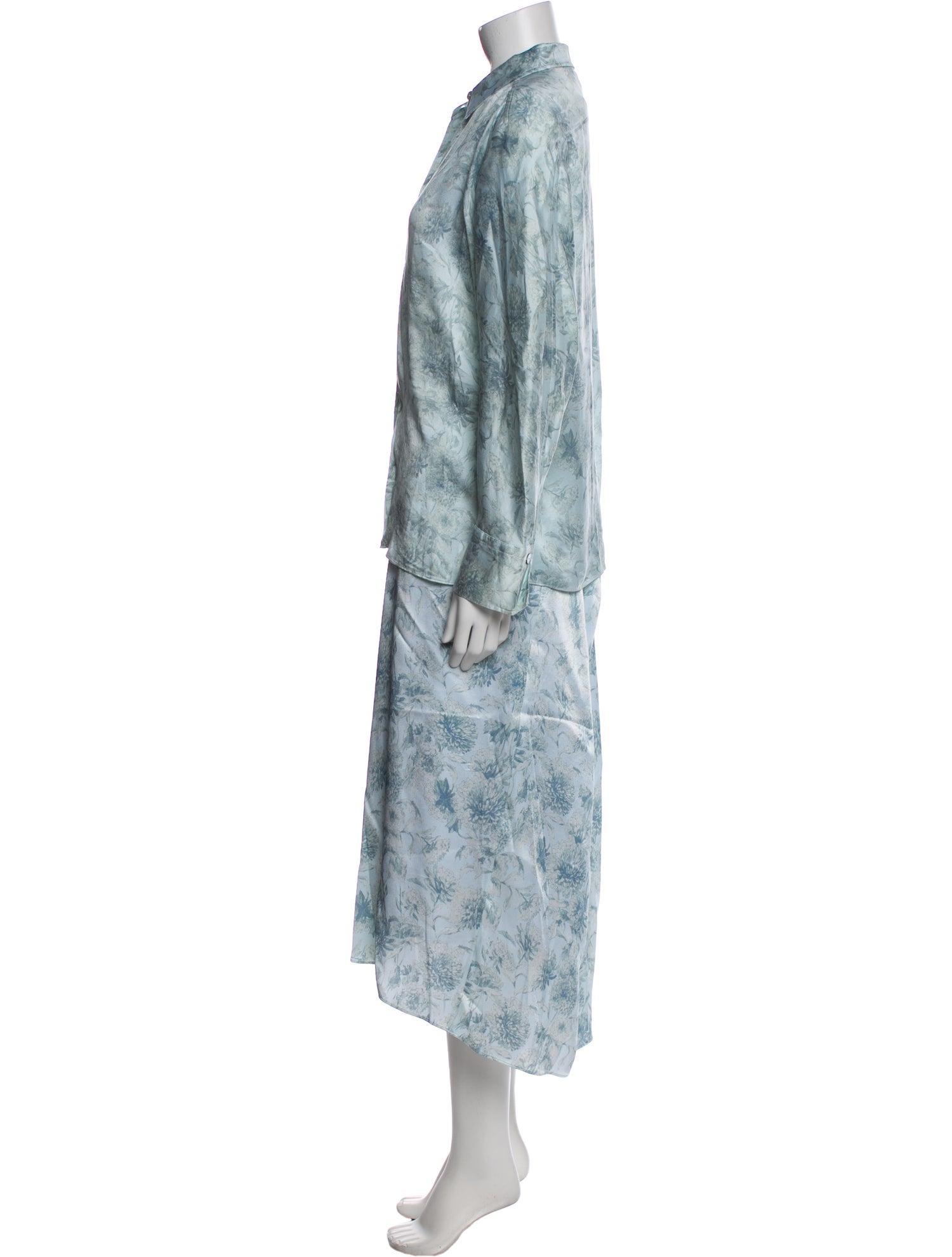 Vince Silk Printed Skirt Set