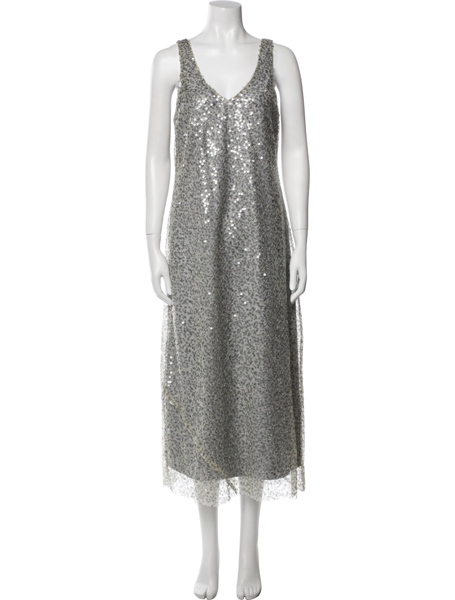 Vince V-Neck Long Dress