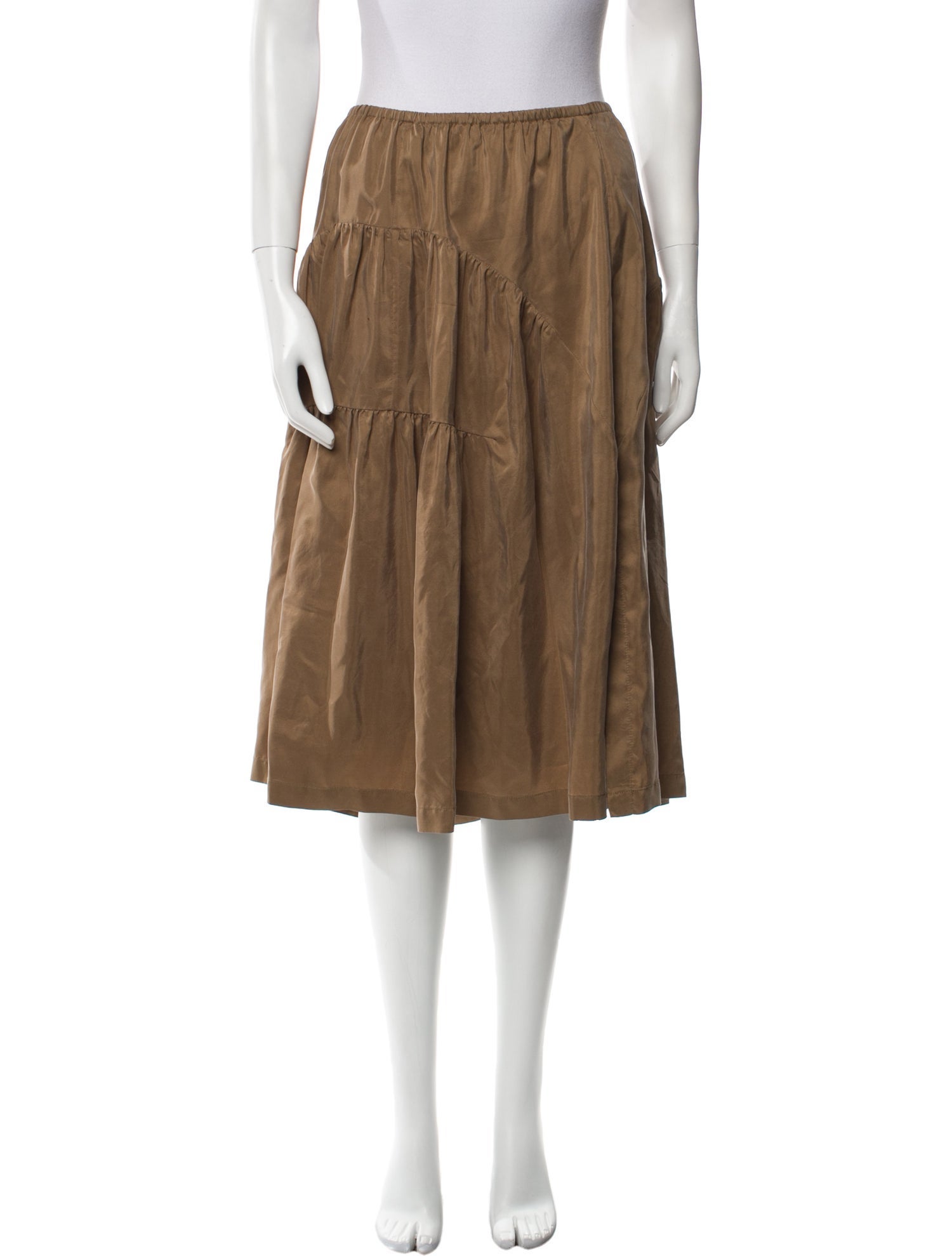 Vince Silk Knee-Length Skirt