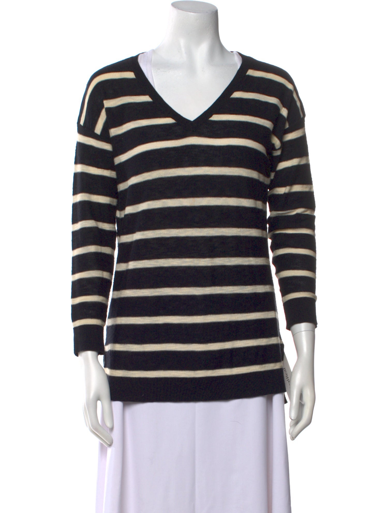 Vince Striped V-Neck Sweater
