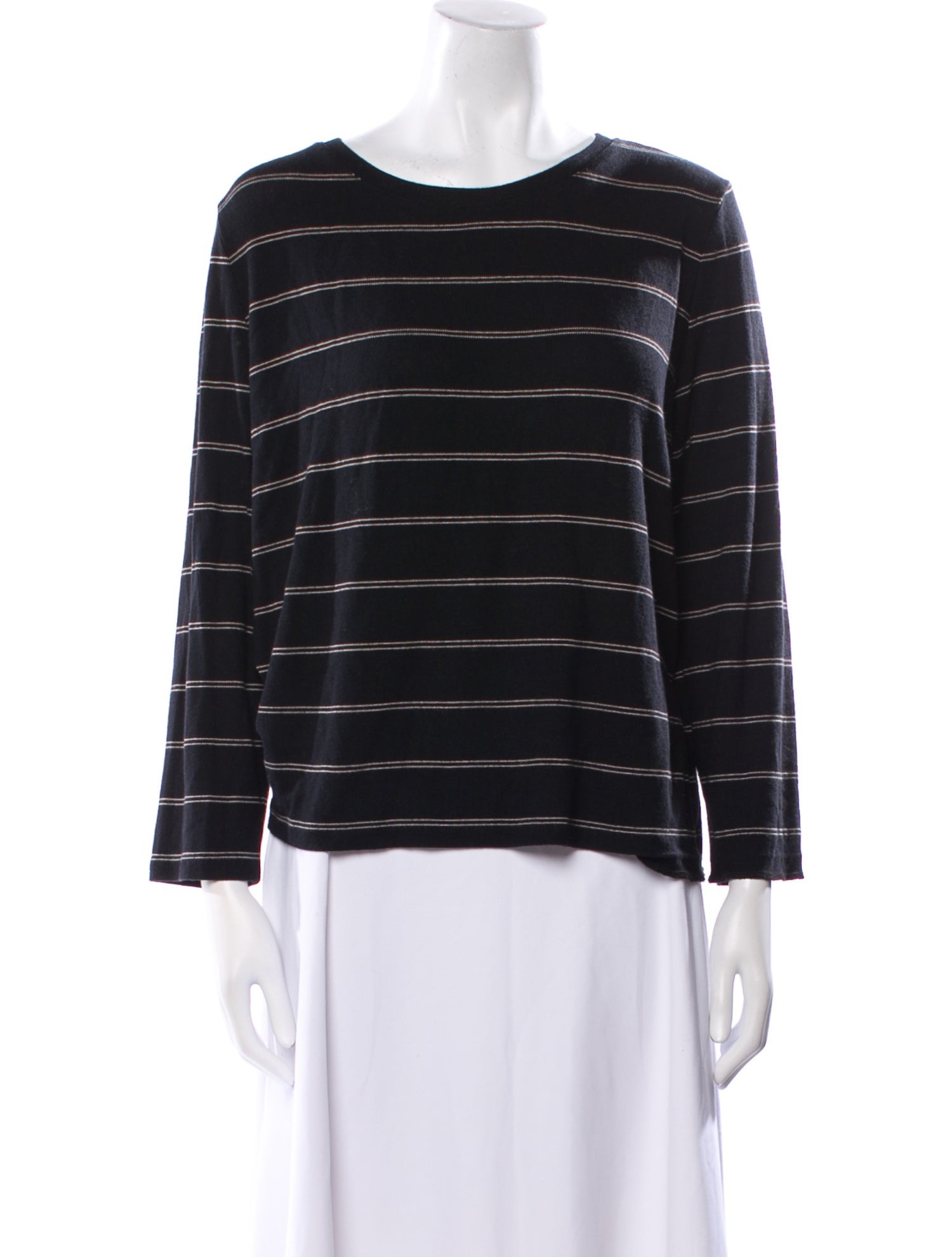 Vince Striped Scoop Neck Sweater