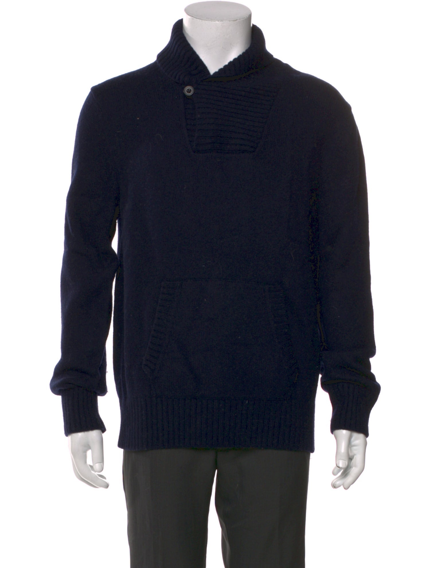 Vince Wool Mock Neck Polo Sweater